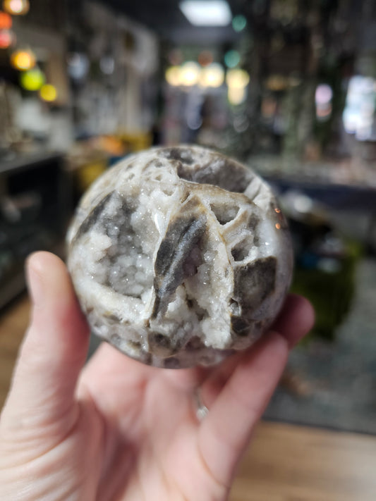 Druzy Quartz Sphere
