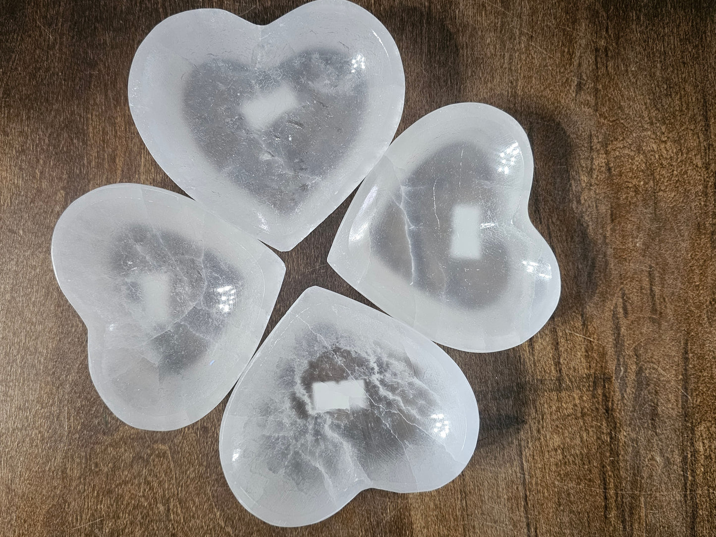 Selenite Heart Trinket Tray