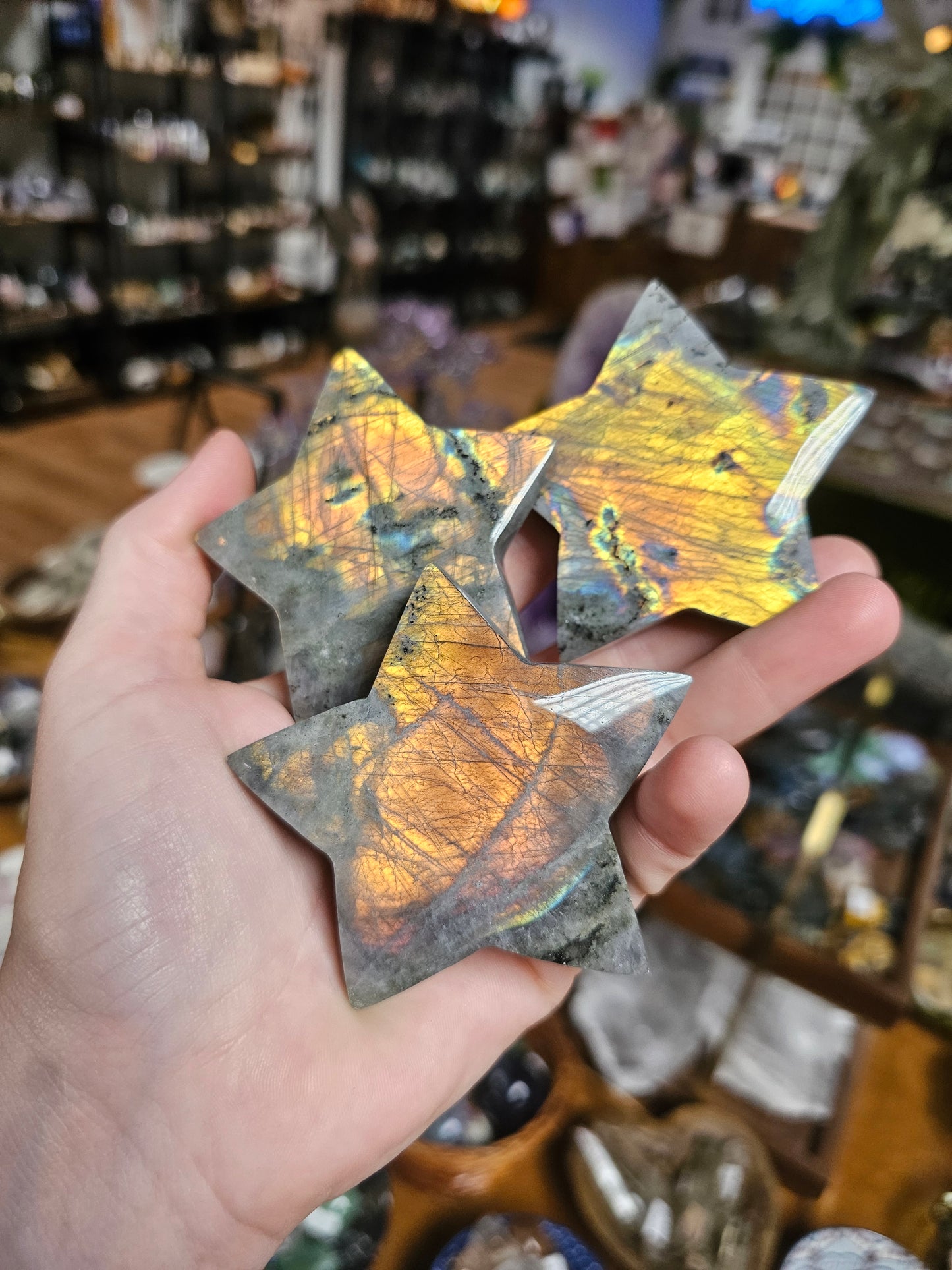 Orange Labradorite Stars