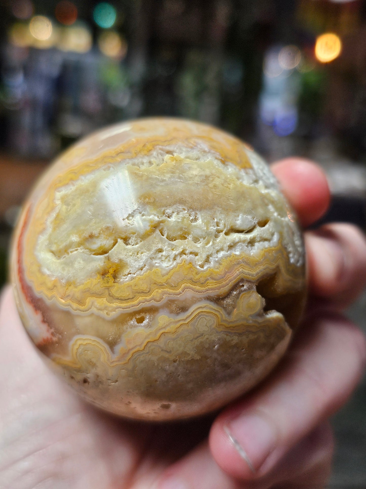 Java Lace Agate Sphere
