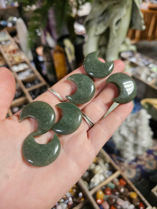 Green Adventurine Mini Moon