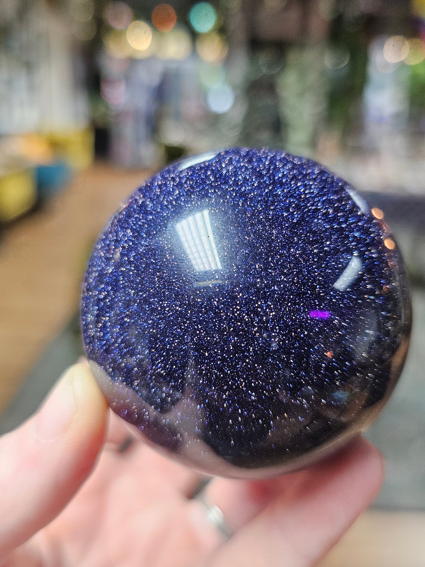 Blue Goldstone Sphere