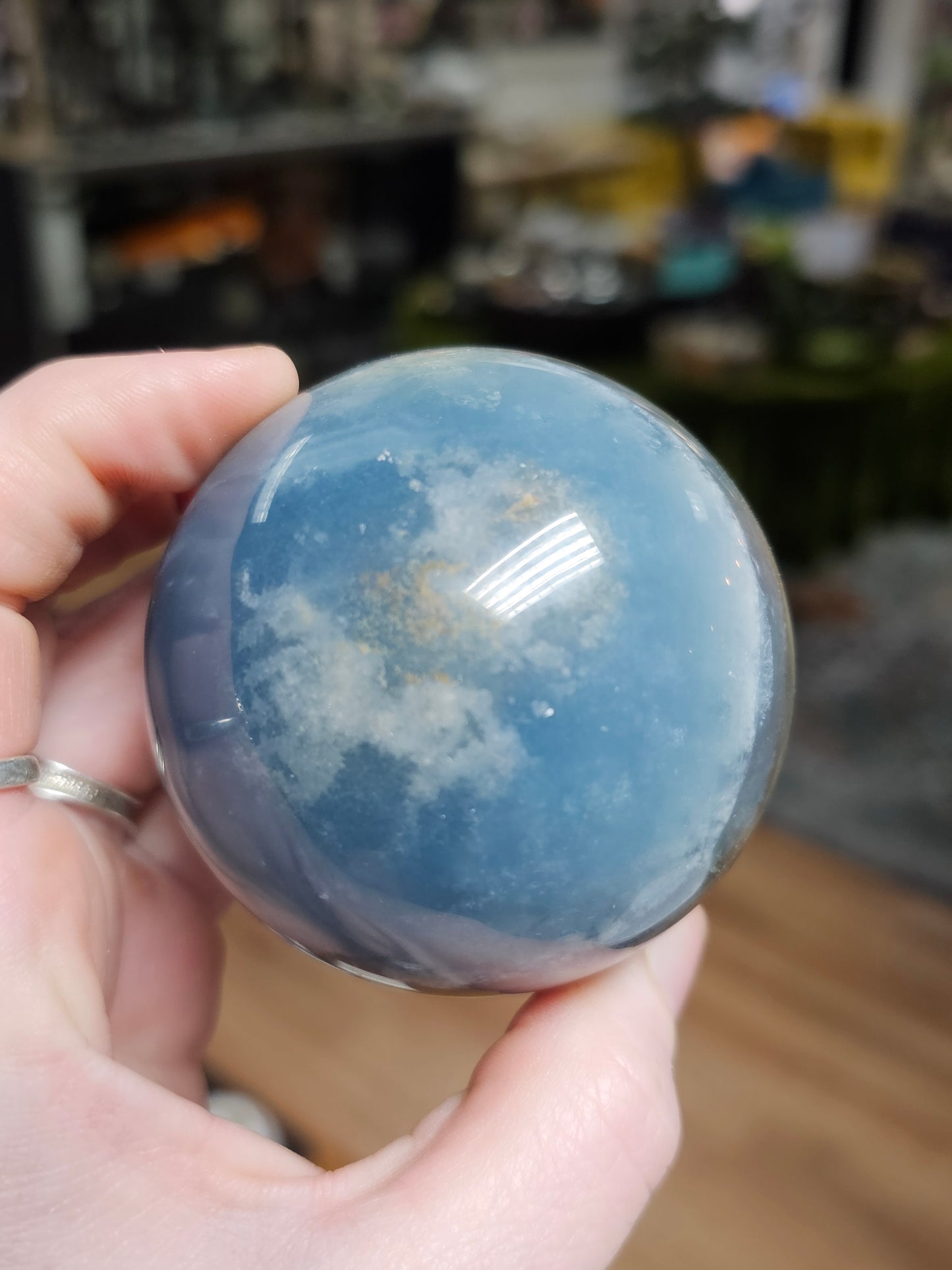 Blue Onyx Sphere (Calcite)