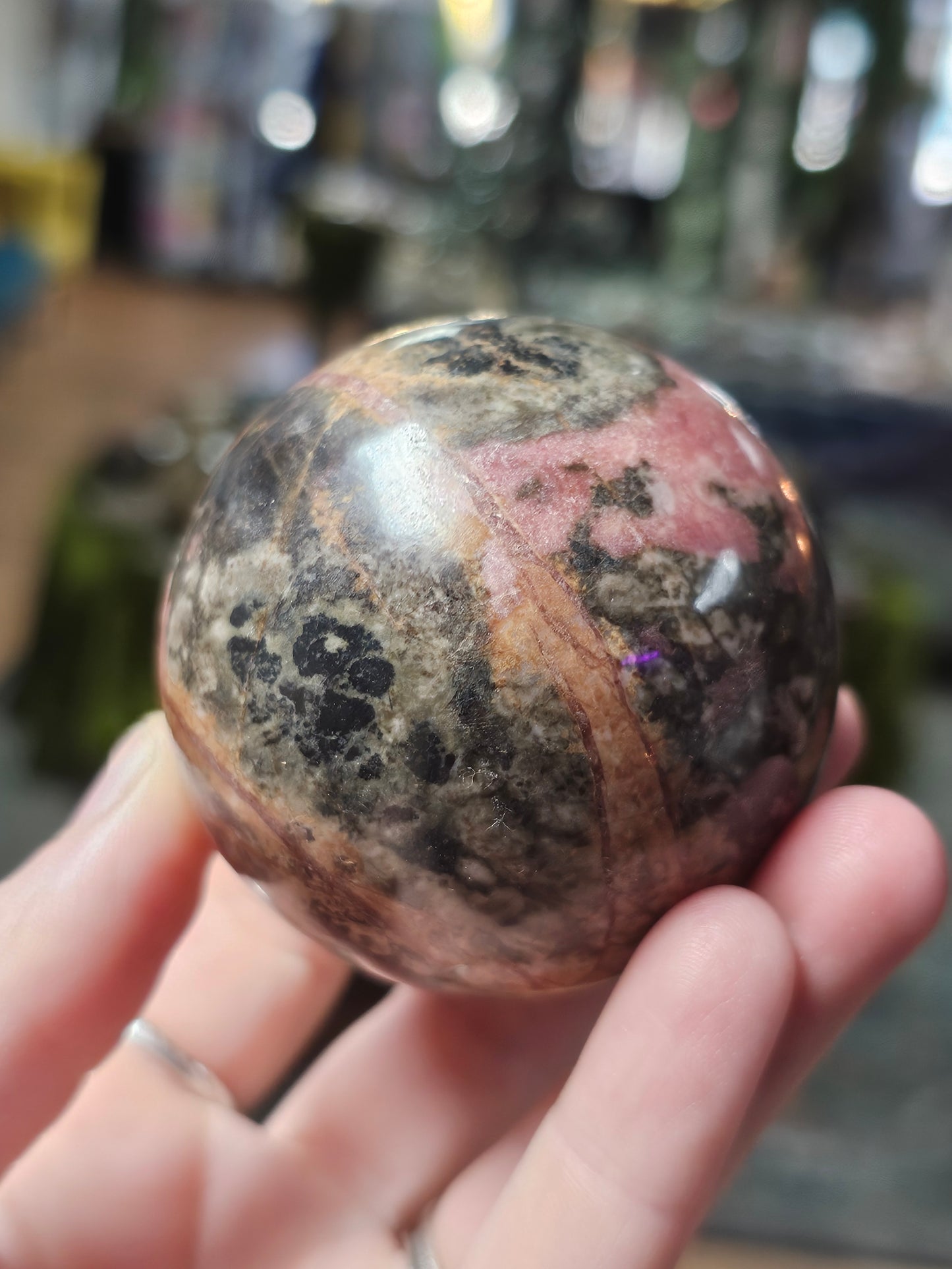 Rhodonite Sphere