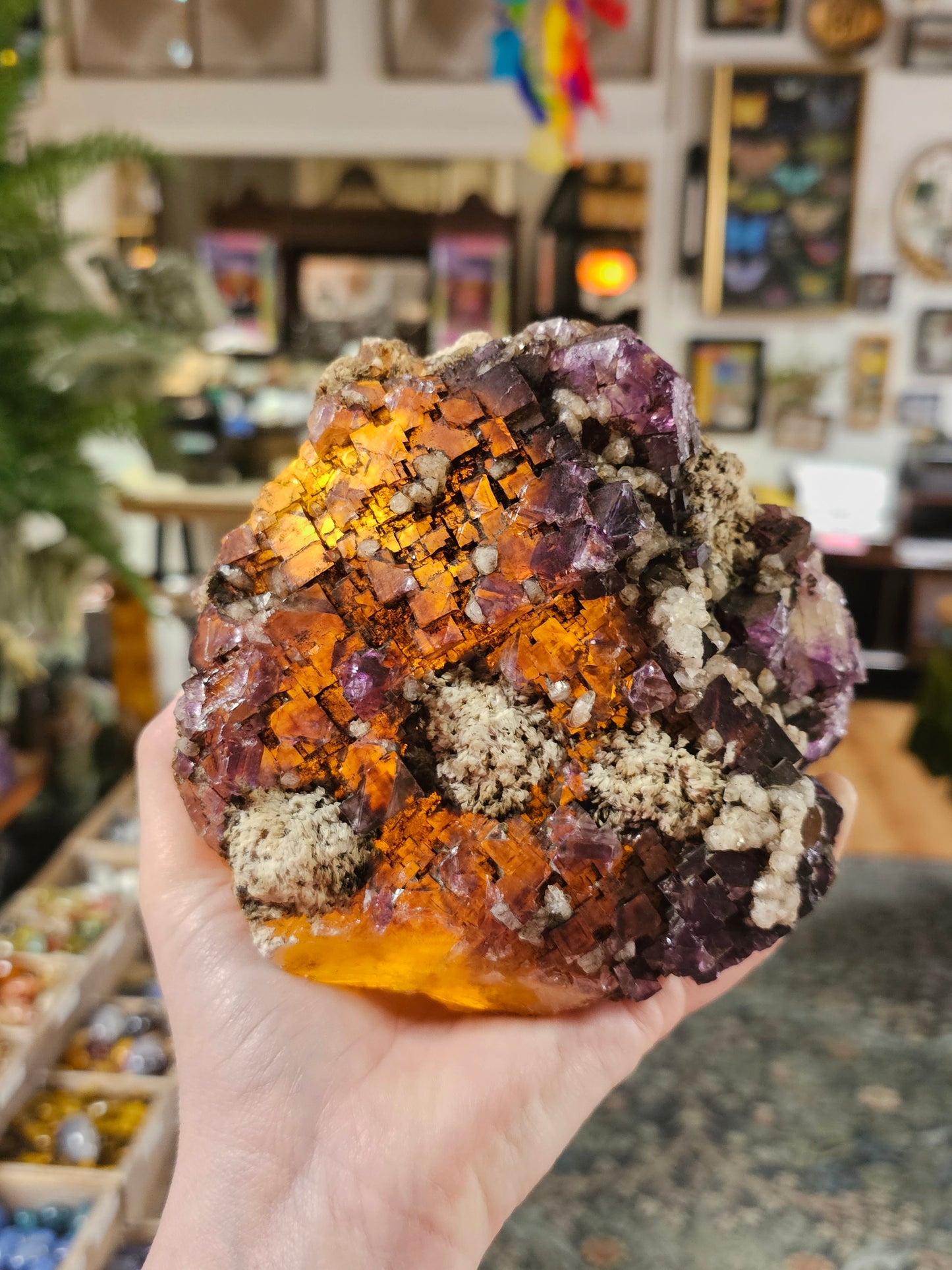 Purple and Yellow  Fluorite