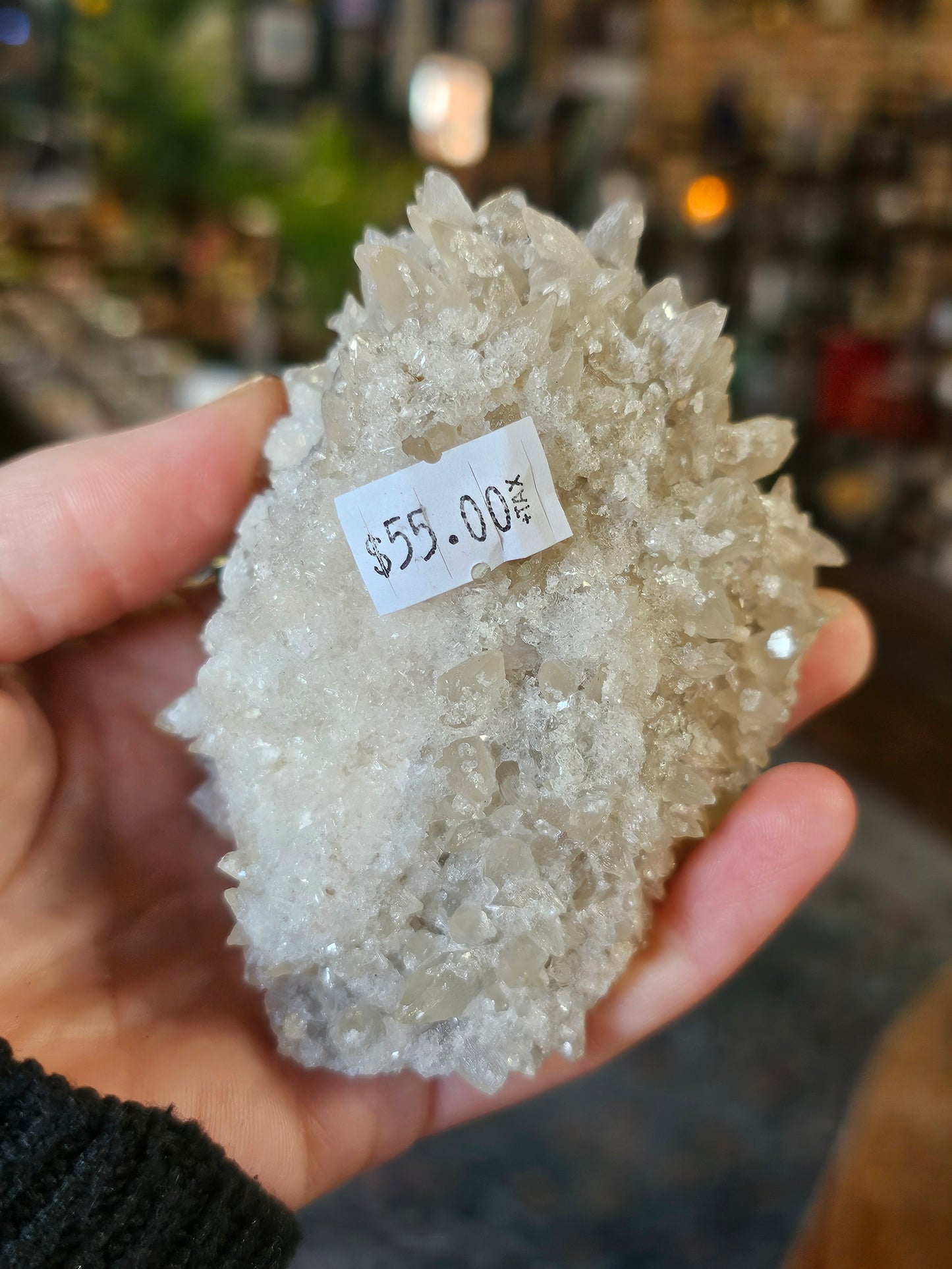 Calcite on Fluorite