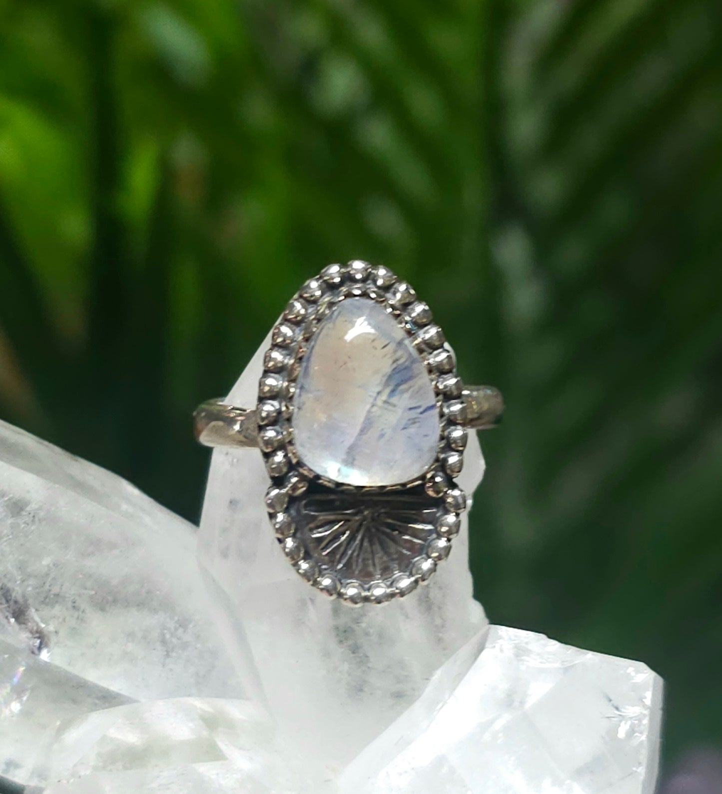 Size 6 Rainbow Moonstone Ring