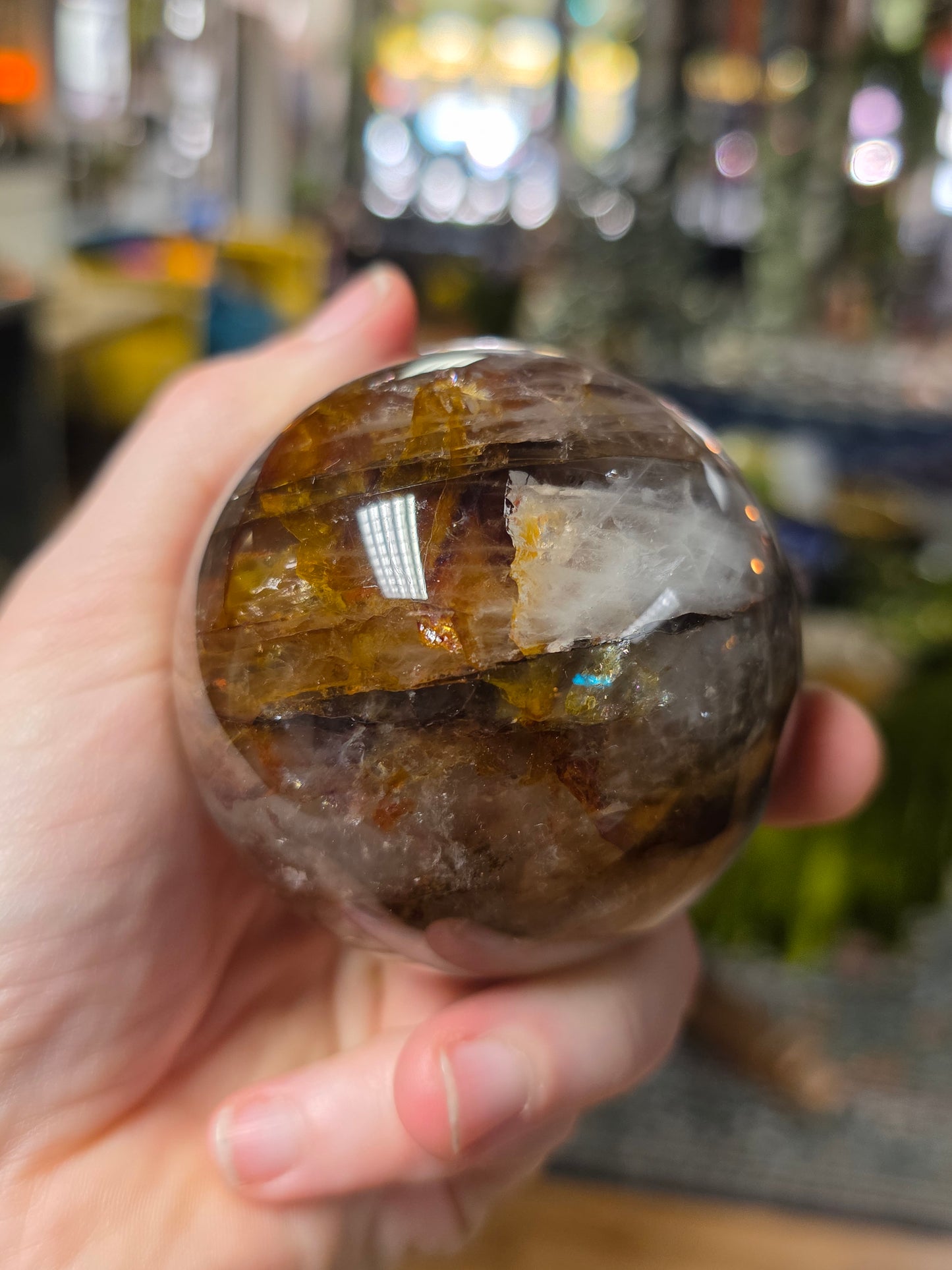 Fire Quartz/ Golden Healer Quartz Sphere
