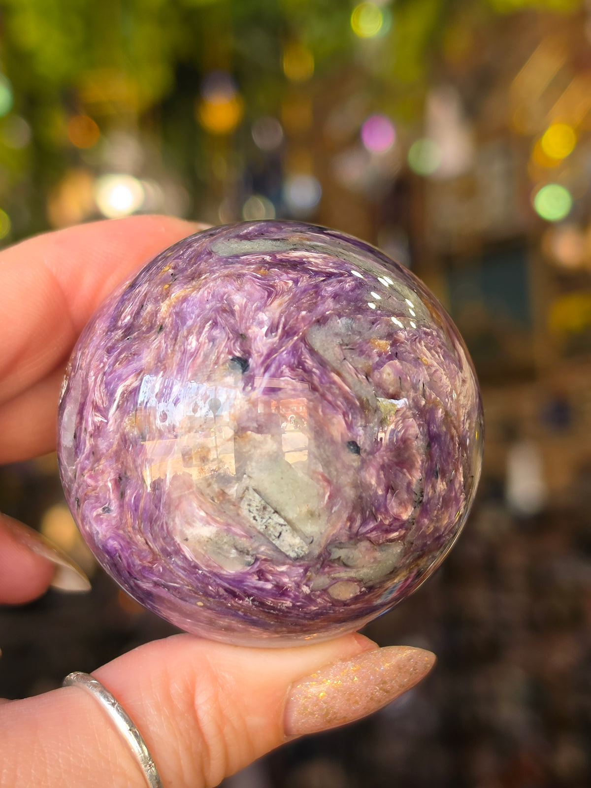 Charoite Sphere