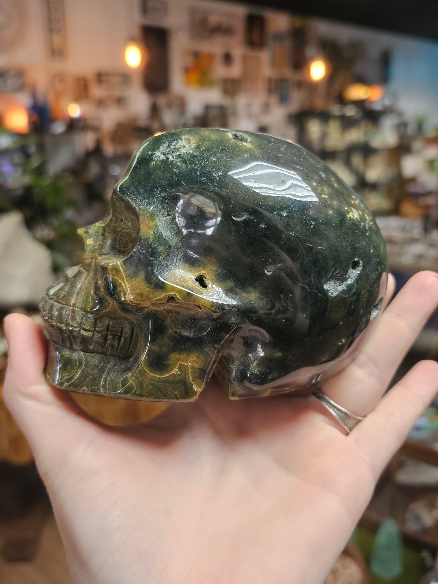 Orbicular Jasper skull