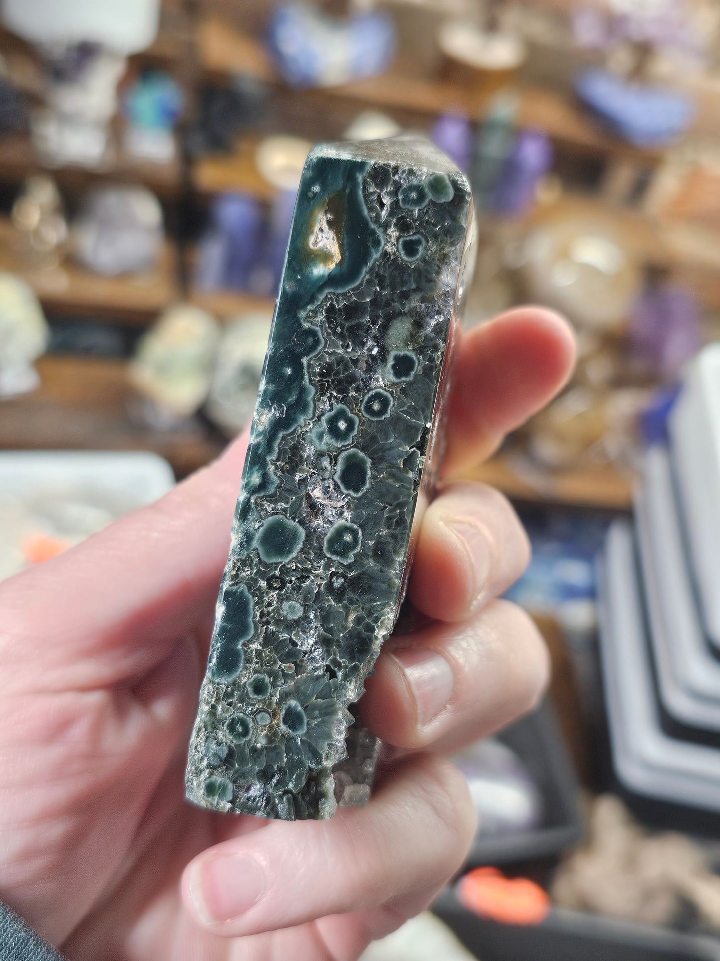 Druzy Orbicular Jasper Tower