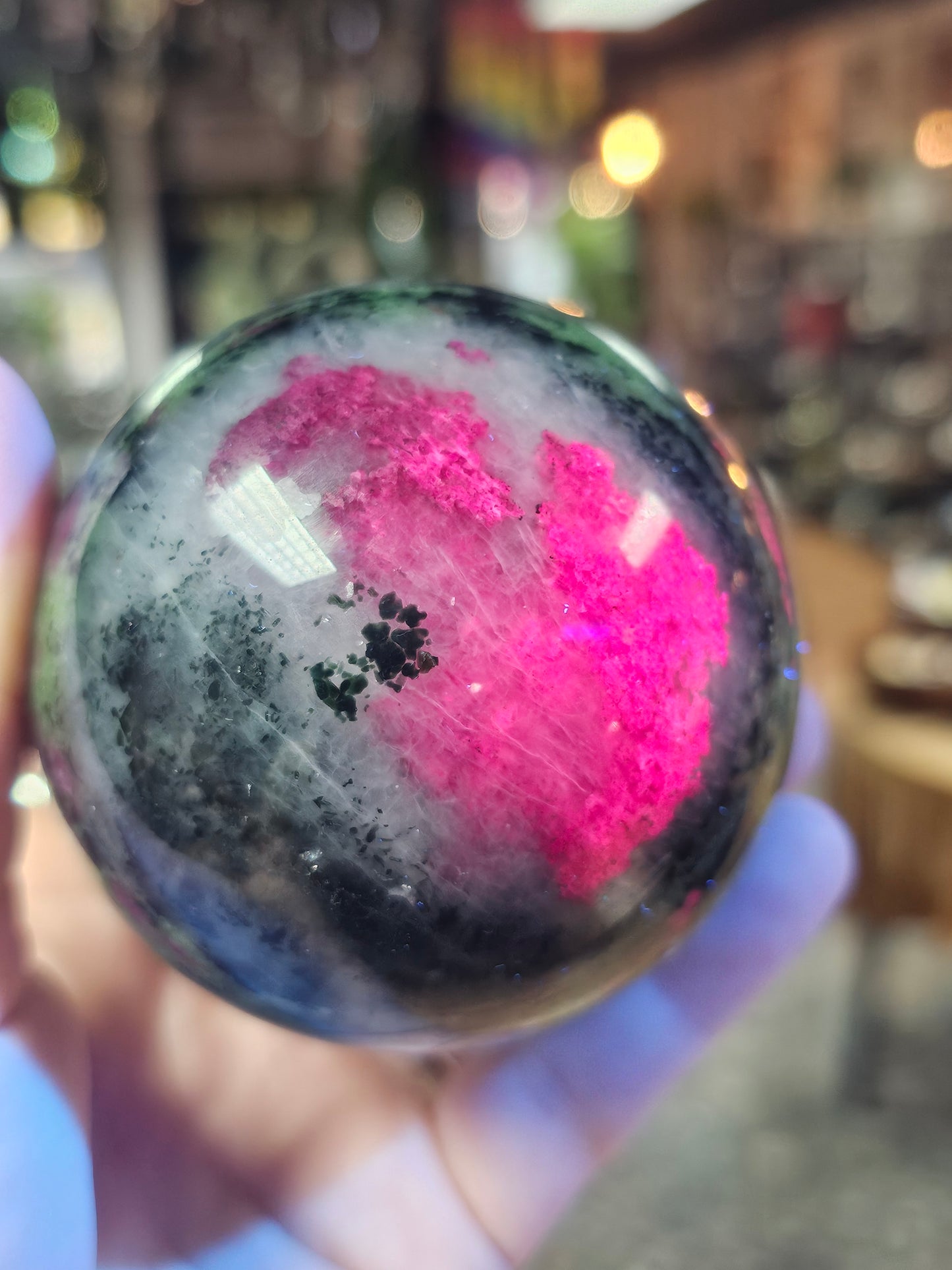 Ruby in Zoisite Sphere