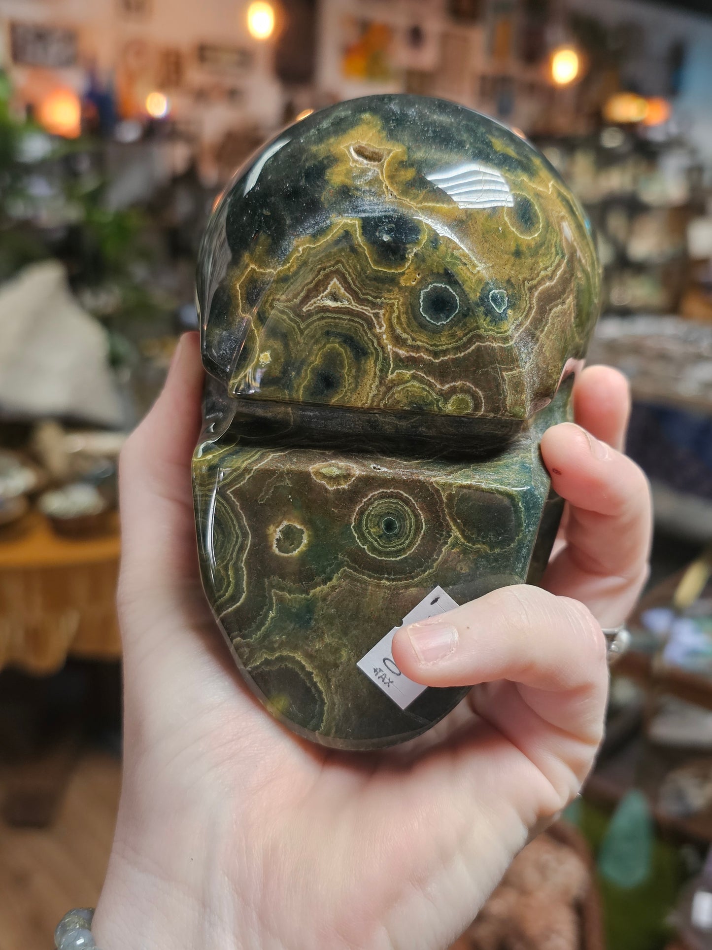 Orbicular Jasper skull