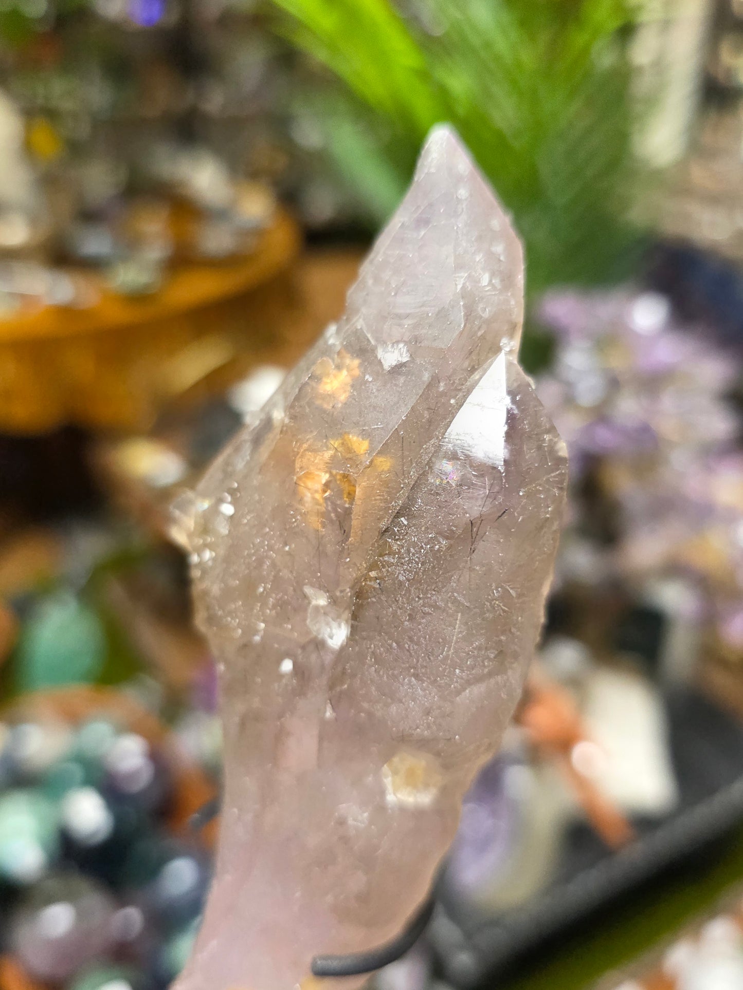 Included Amethyst Root with Metal Stand