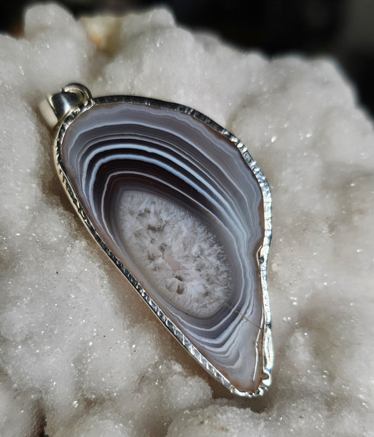 Botswana Agate Slice Pendant
