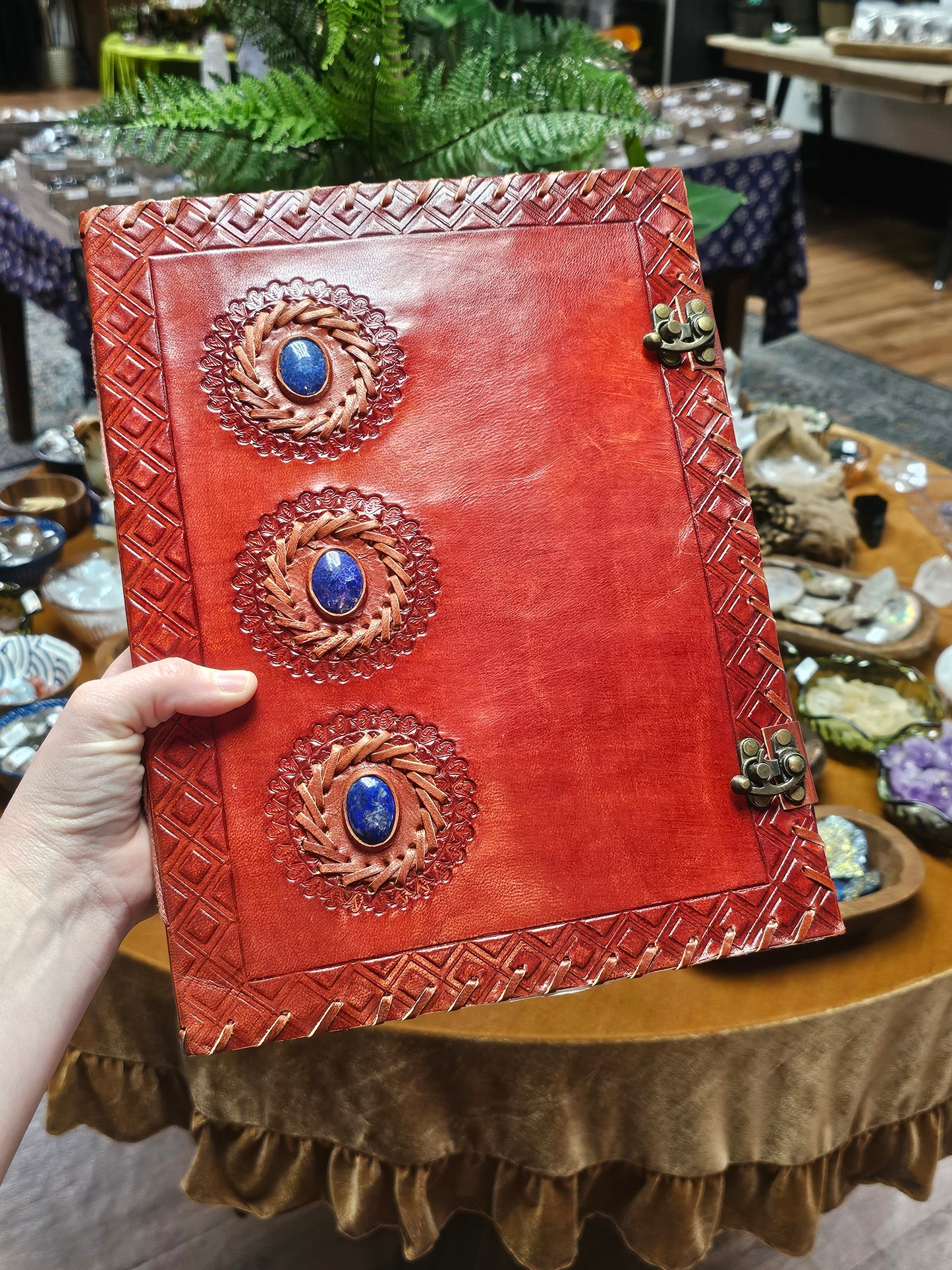 XL Lapis Lazuli Leather Journal