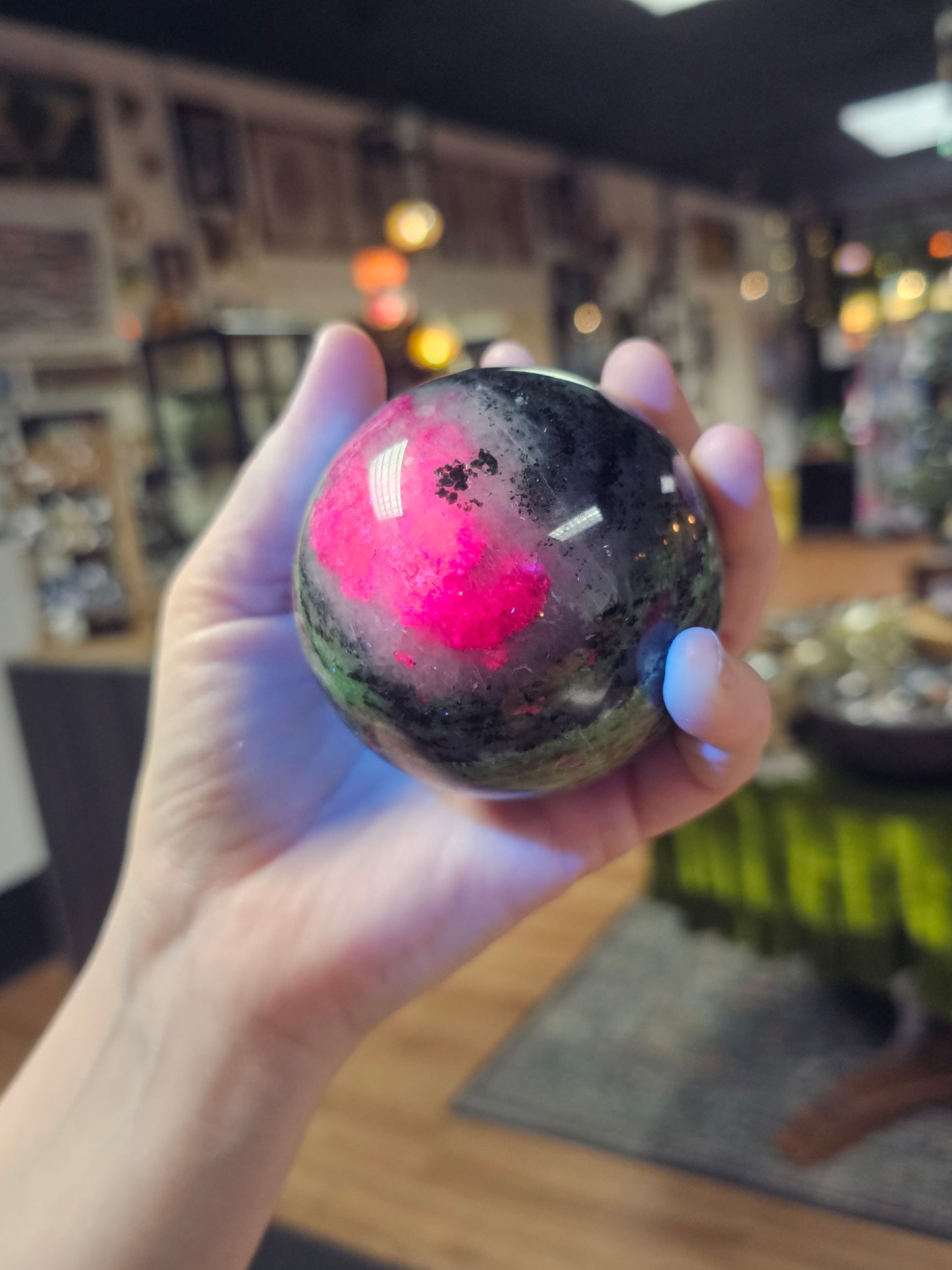 Ruby in Zoisite Sphere