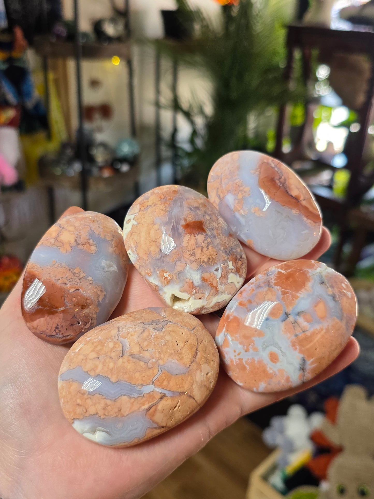 Cotton Candy Agate Palmstone