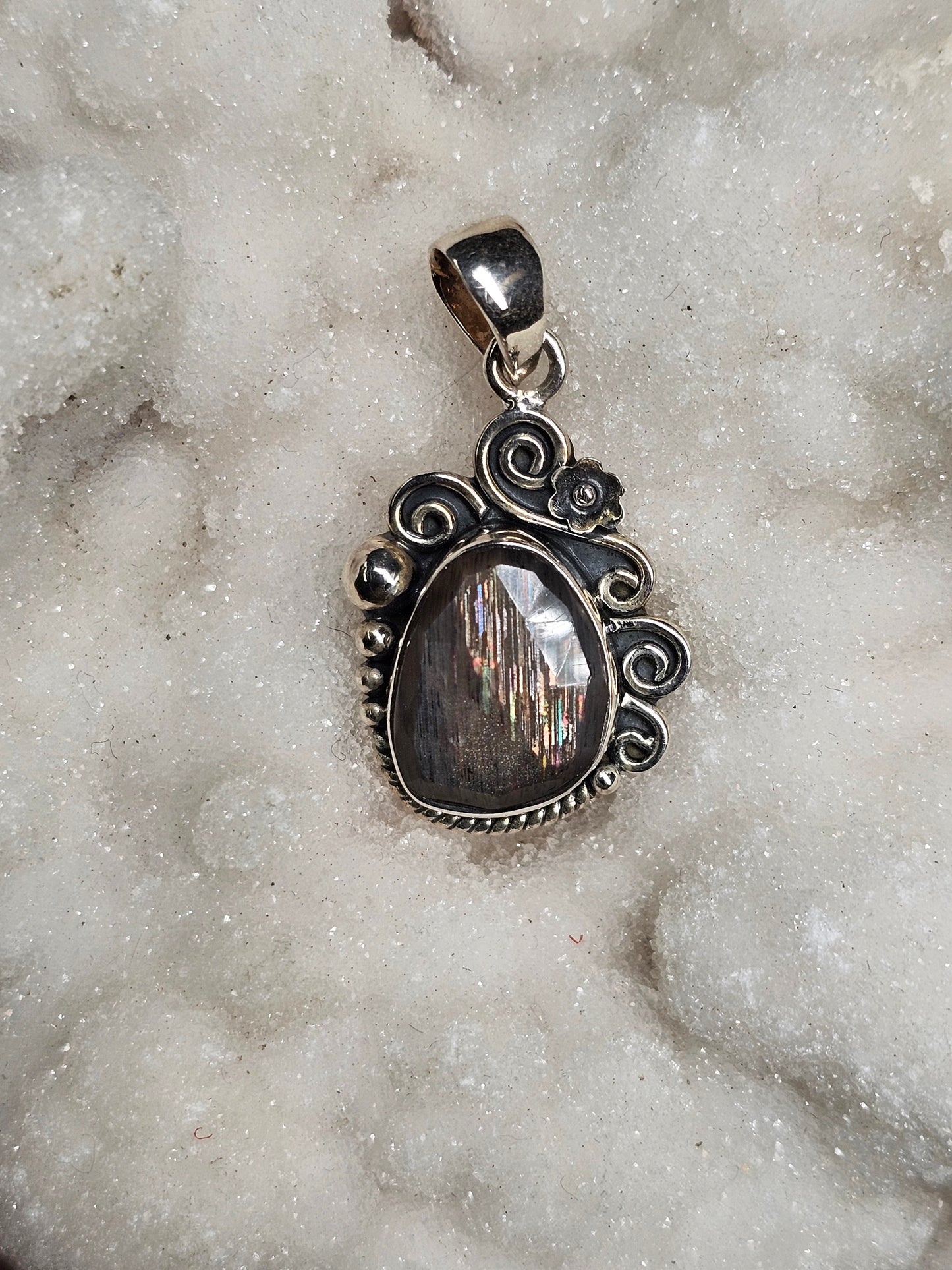 Tanzanian Black Sunstone Pendant