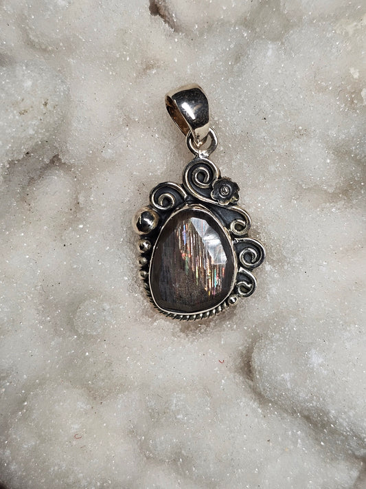 Tanzanian Black Sunstone Pendant