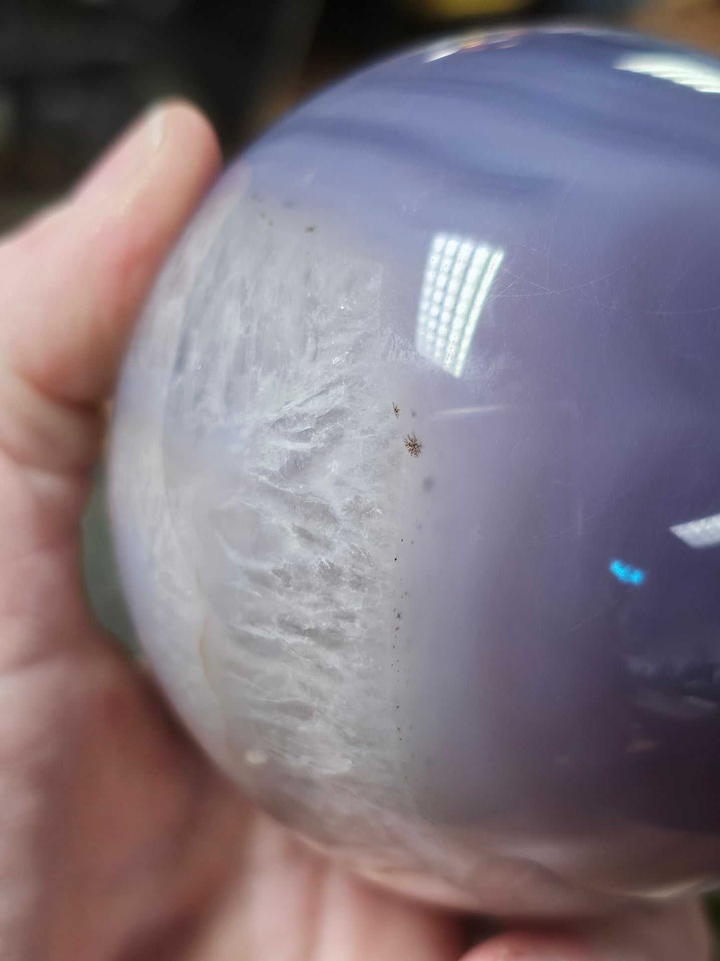 Purple Druzy Agate Sphere