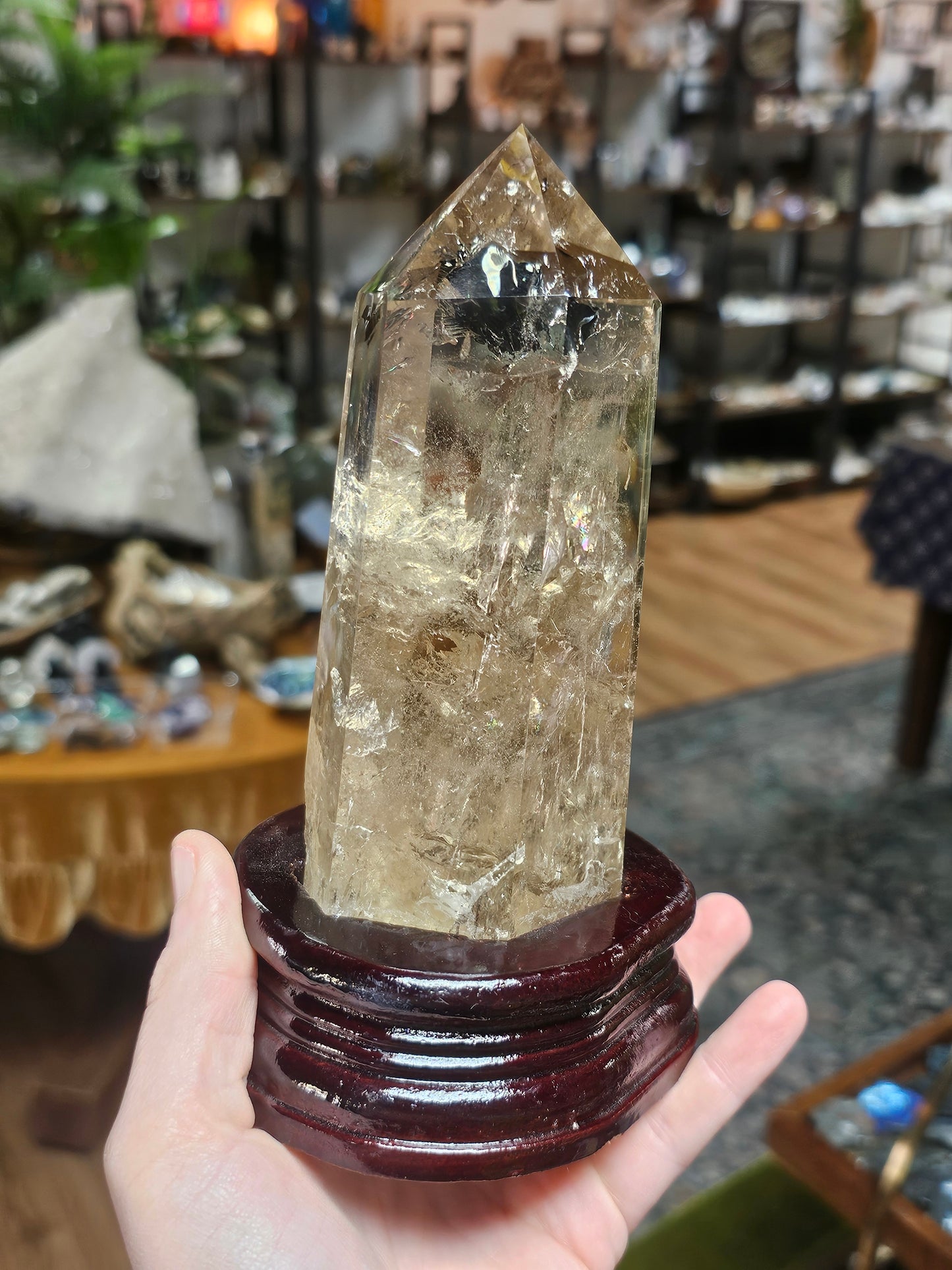 Smoky Quartz Tower w/ stand