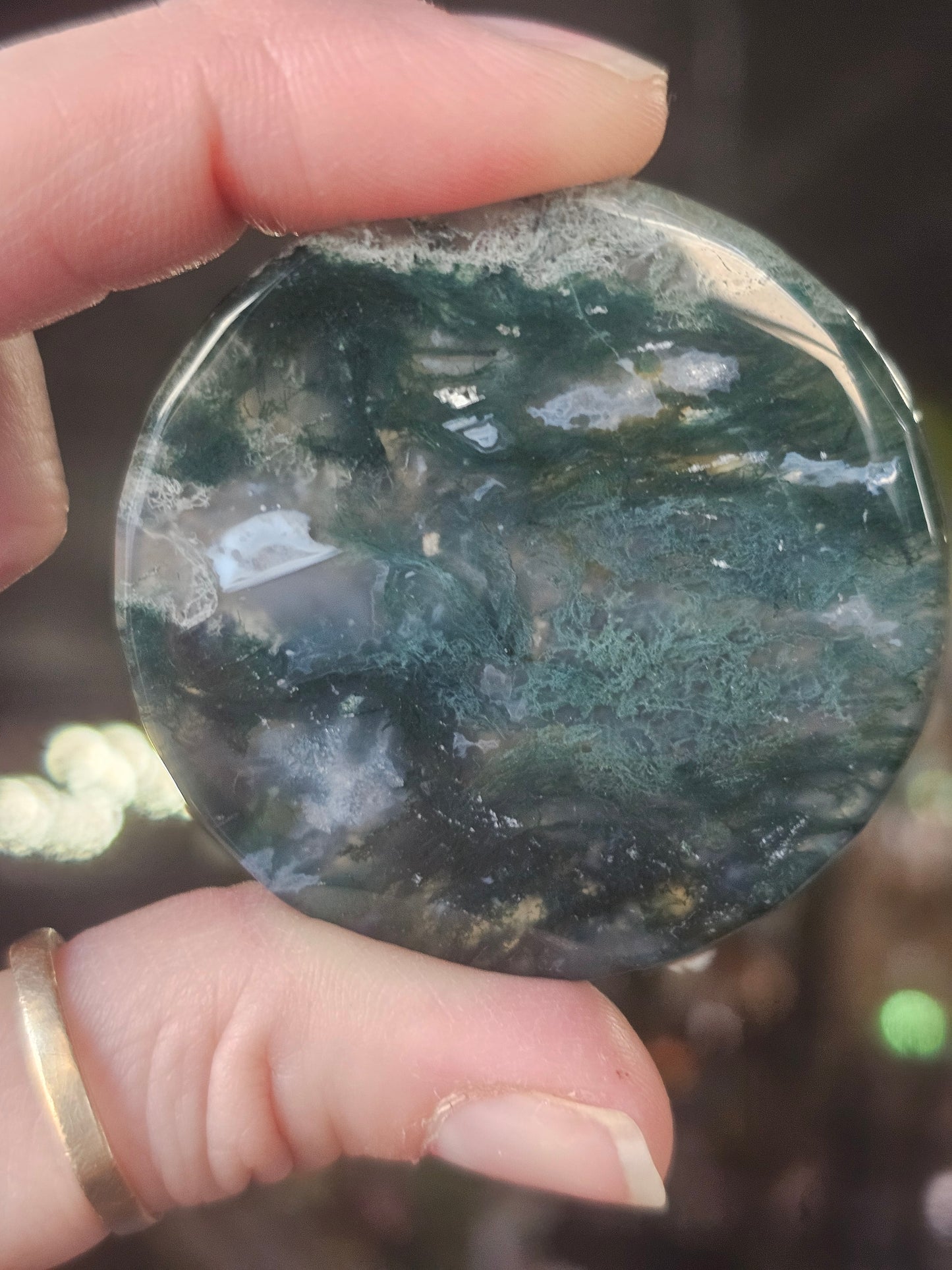 Moss Agate Disc