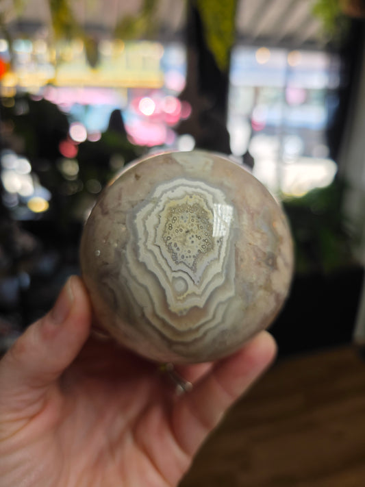 Flower Agate Sphere