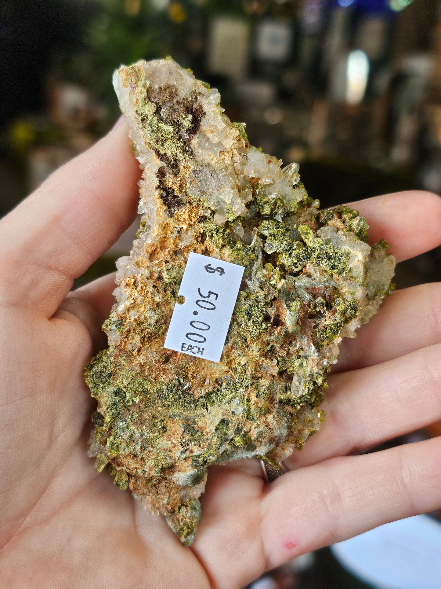 Epidote on Quartz