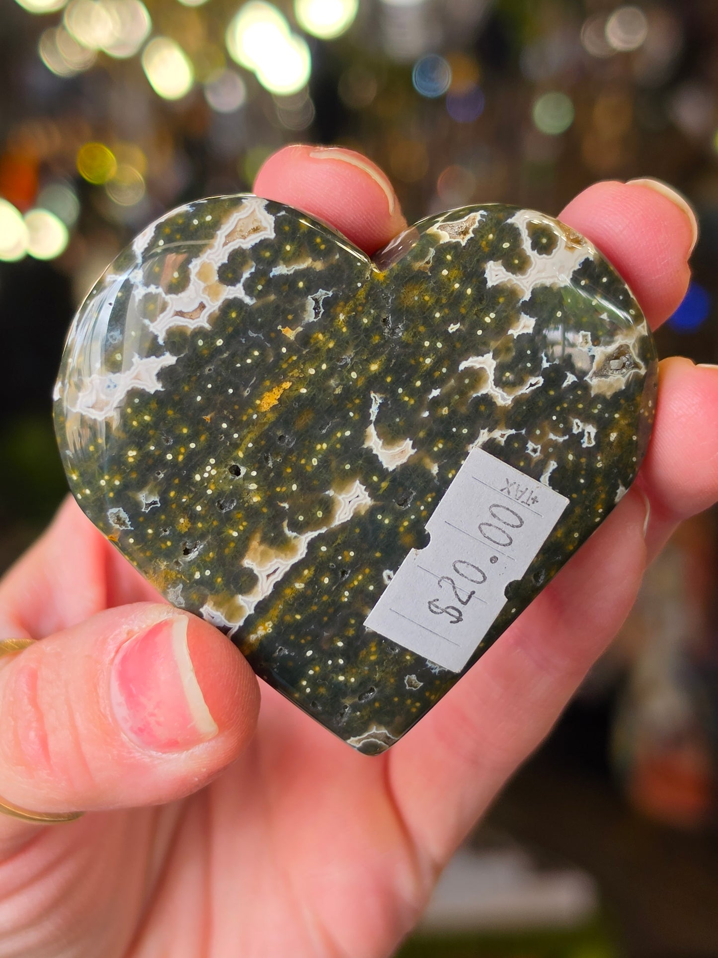 Orbicular Ocean Jasper Heart