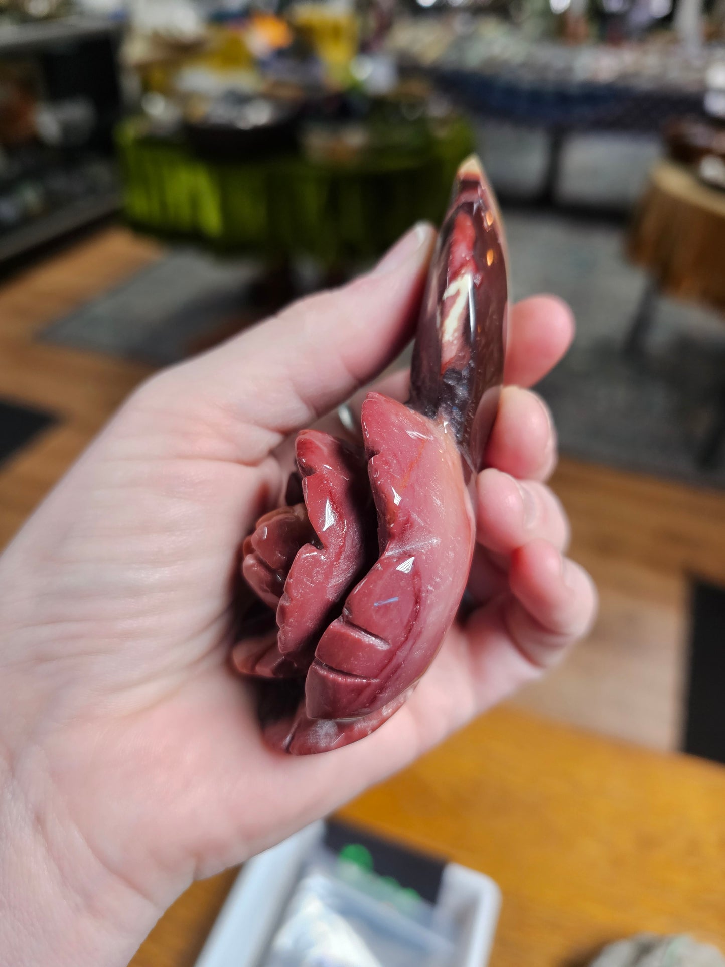 Mookaite Flower Carving