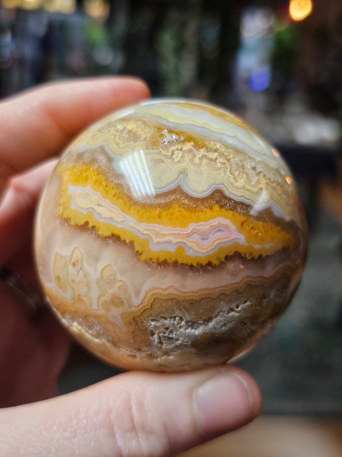 Java Lace Agate Sphere