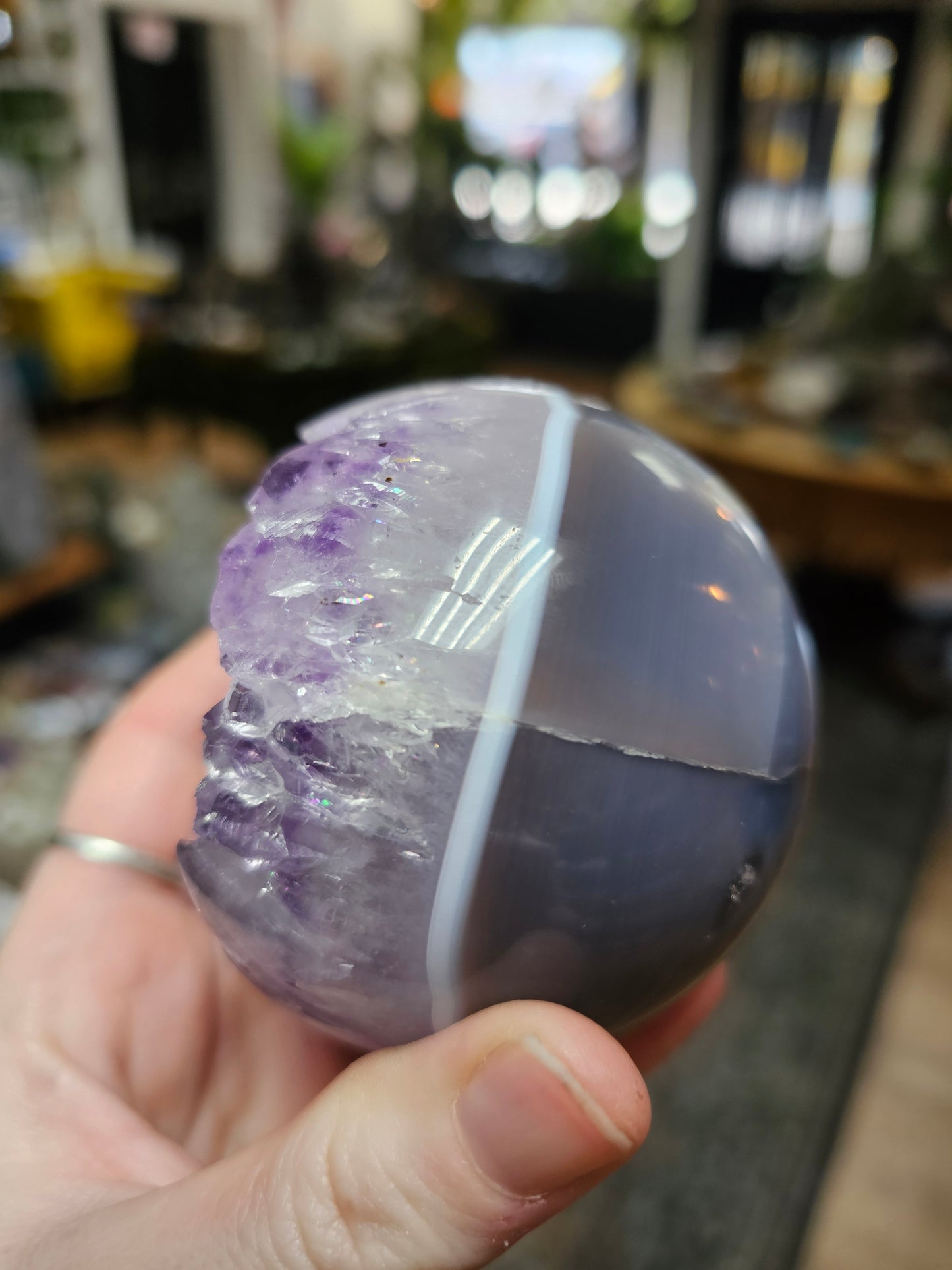 Amethyst Agate Sphere