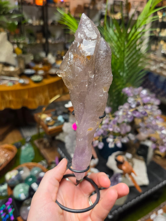 Included Amethyst Root with Metal Stand