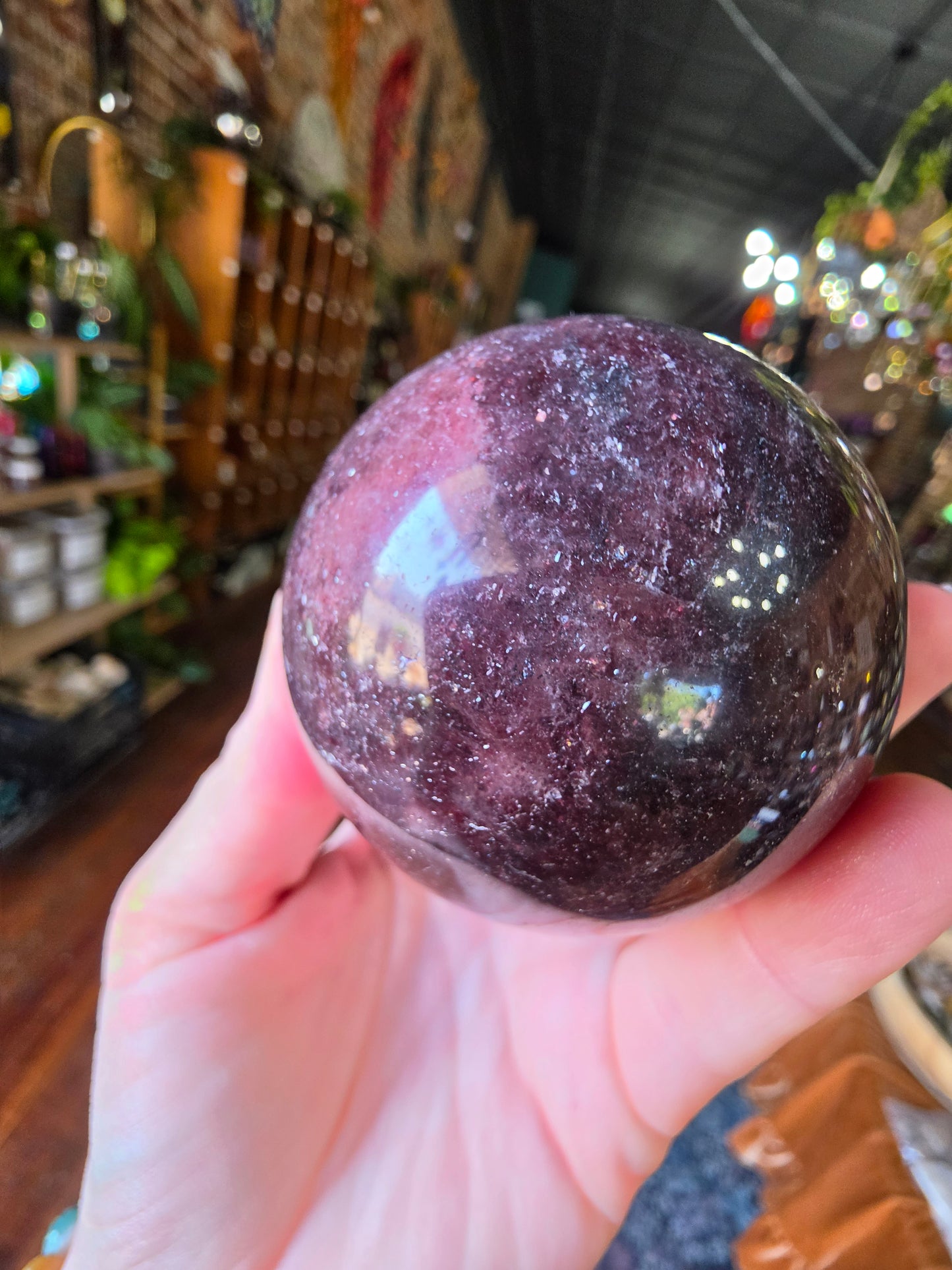 Red Adventurine Sphere ( Tanzberry Quartz)