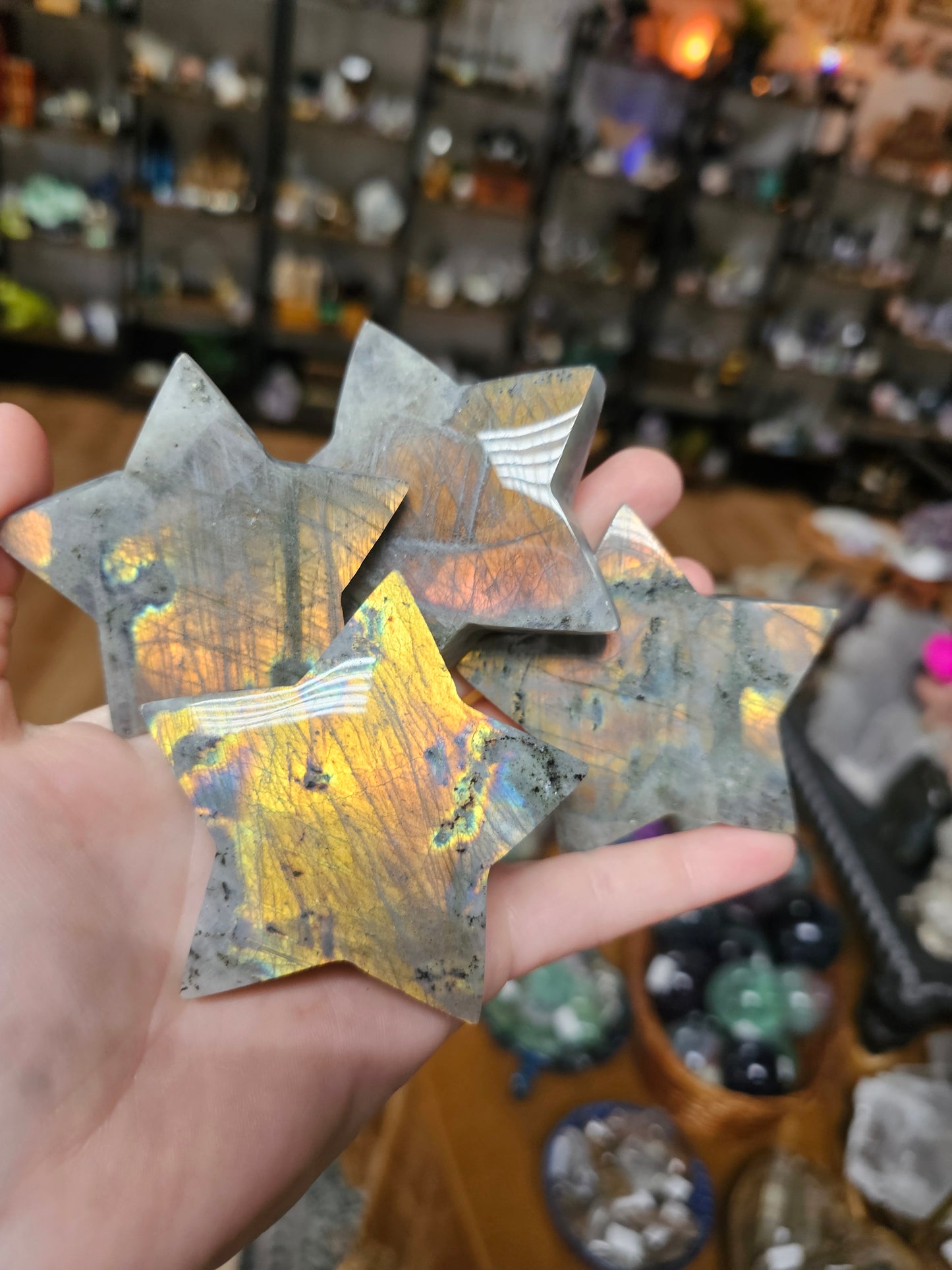 Orange Labradorite Stars