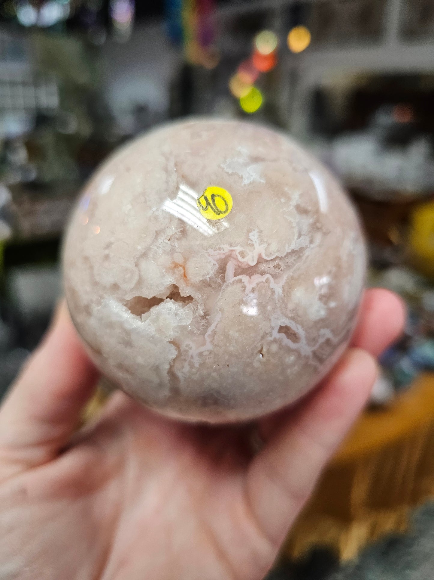 Amethyst Flower Agate Sphere