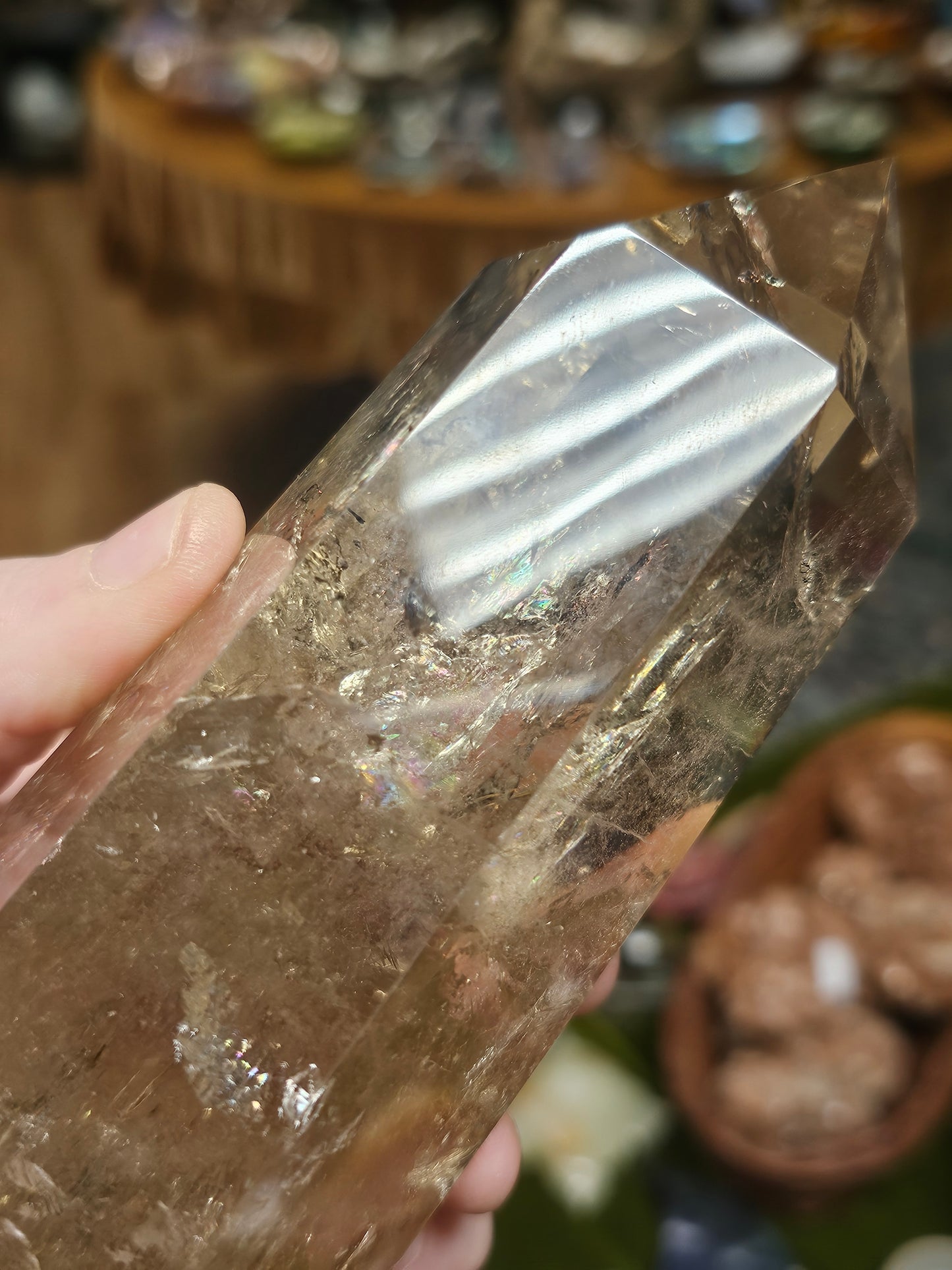Smoky Quartz Tower w/ stand