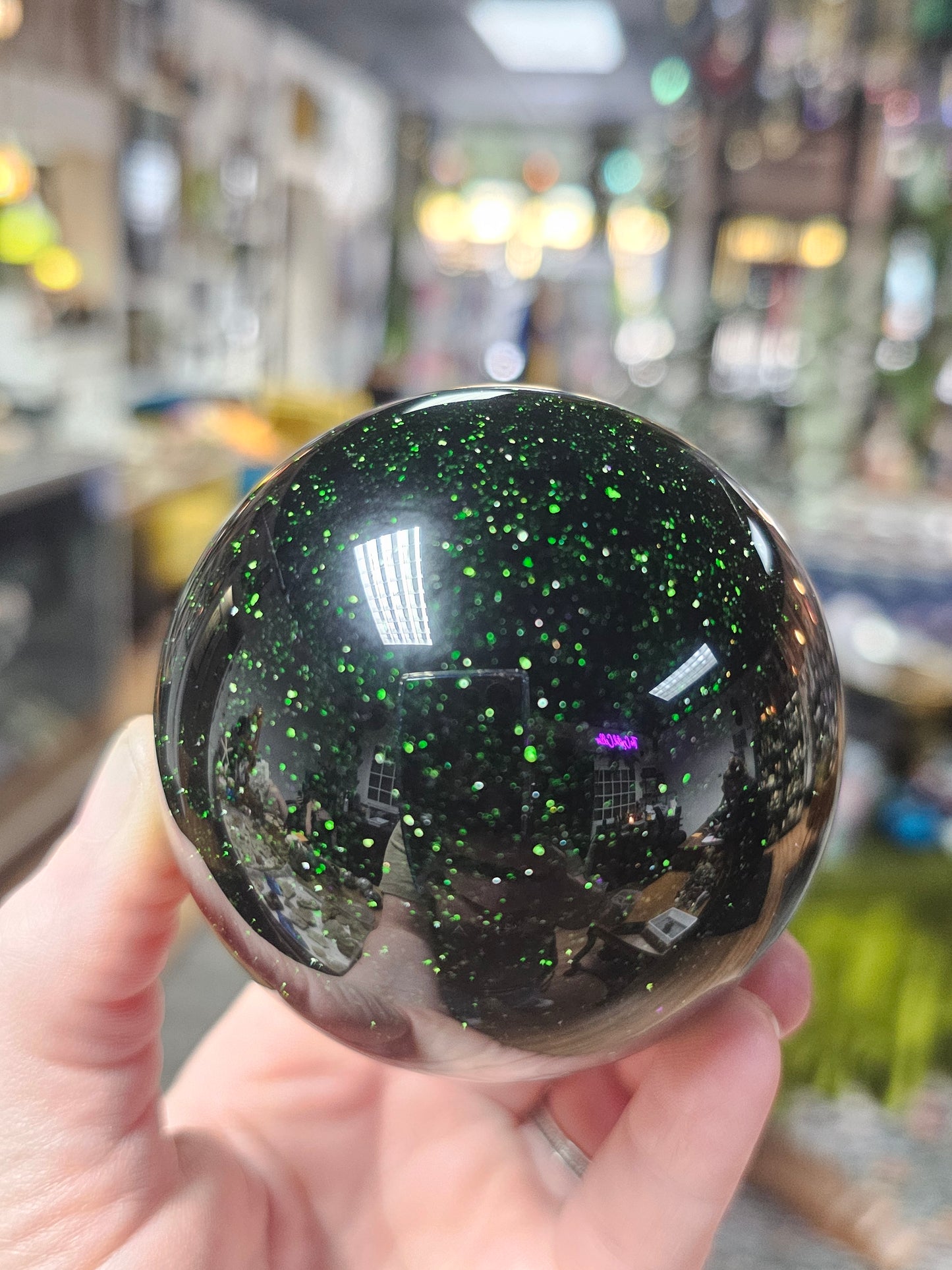 Green Goldstone Sphere