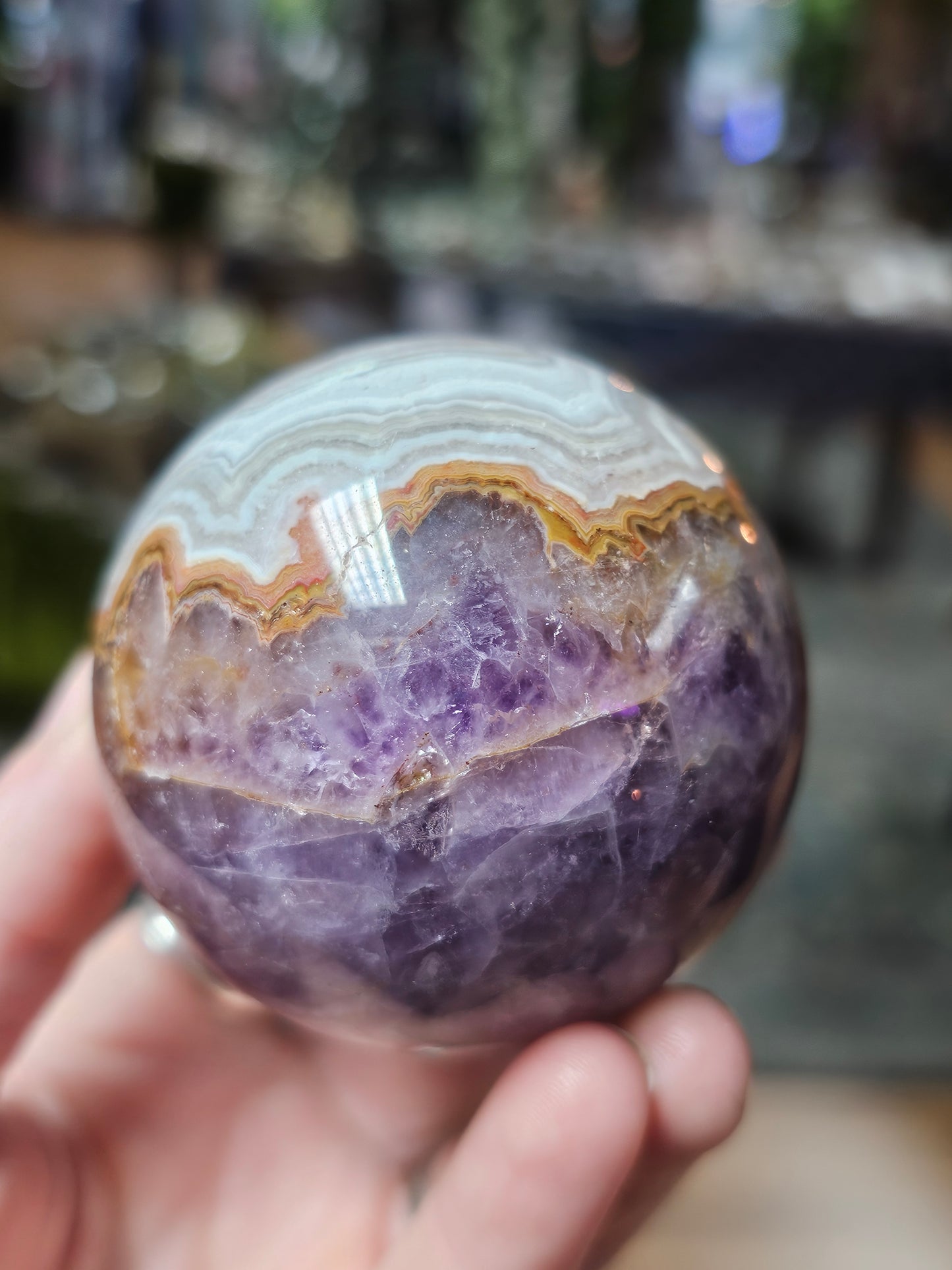 Amethyst Agate Sphere