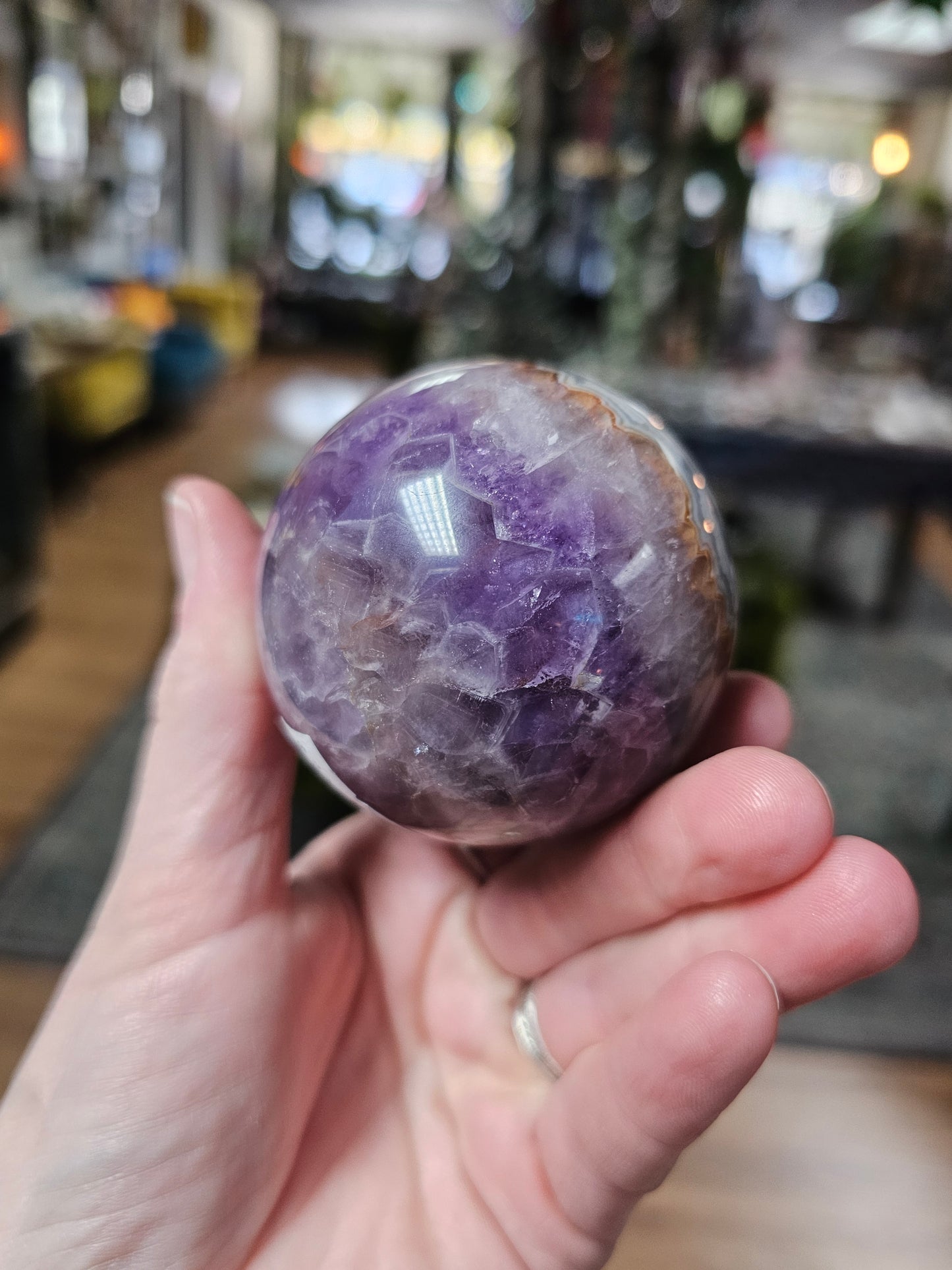 Amethyst Agate Sphere