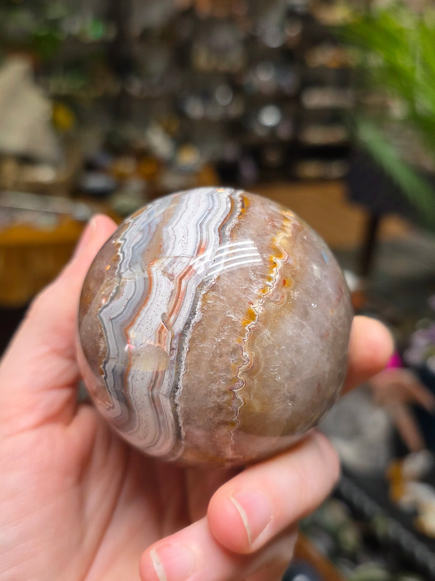 Amethyst Agate Sphere