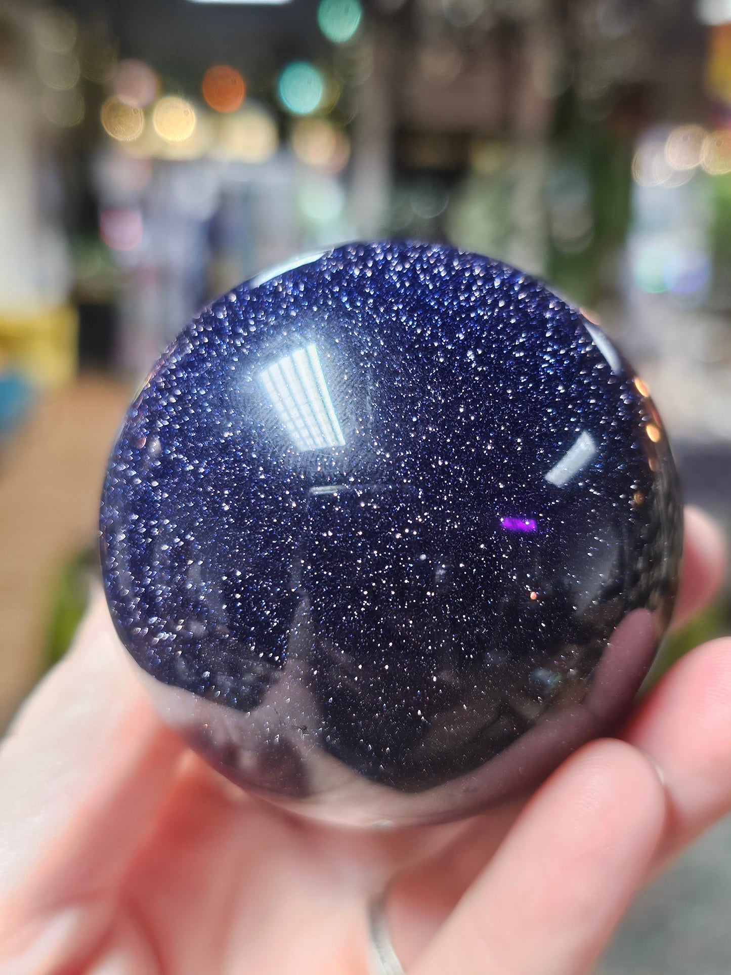 Blue Goldstone Sphere