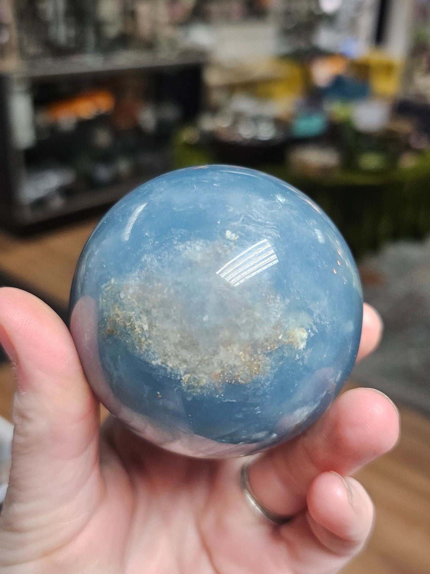 Blue Onyx Sphere (Calcite)