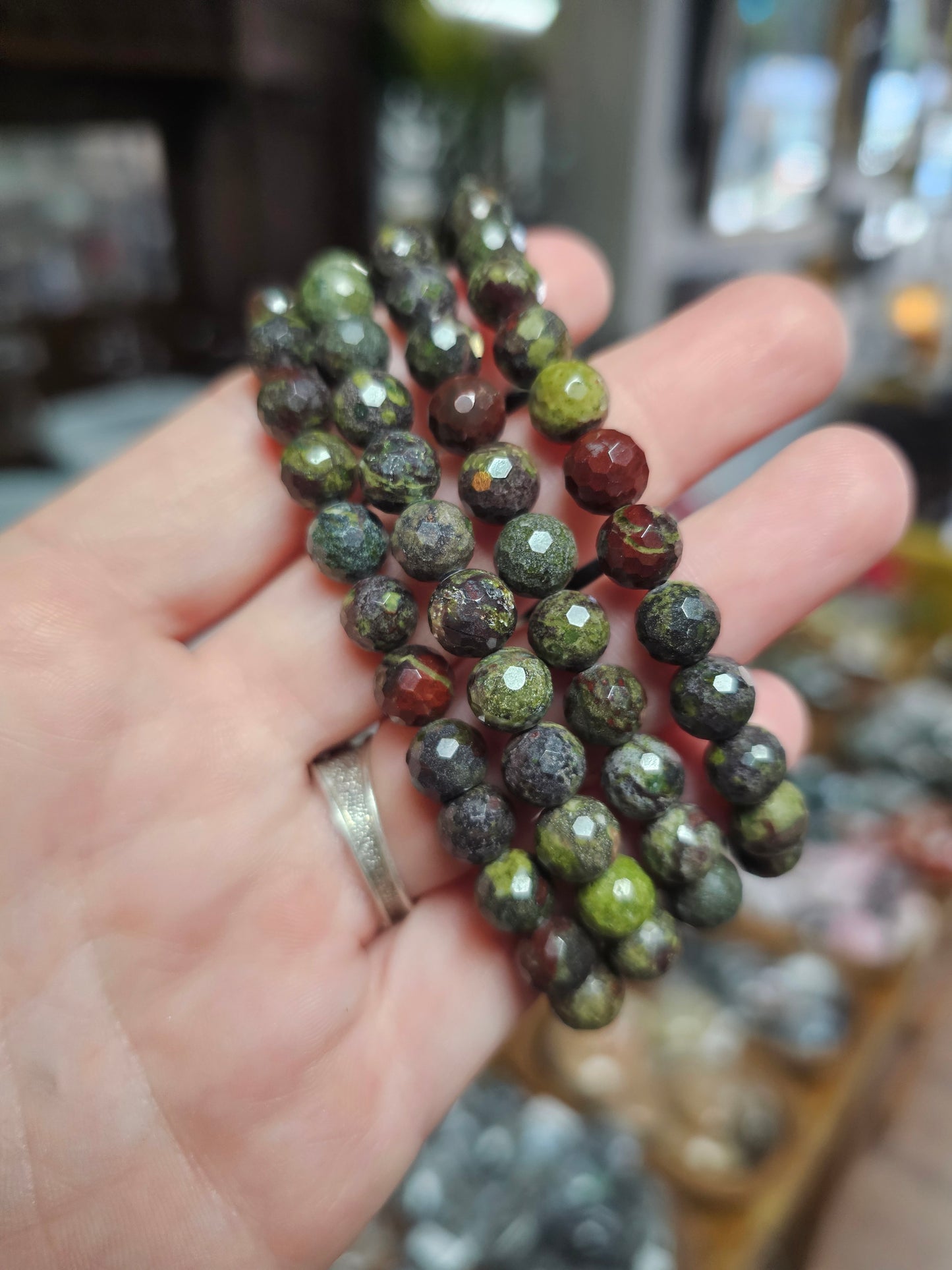 7.5 mm Dragons Blood Jasper Bracelet