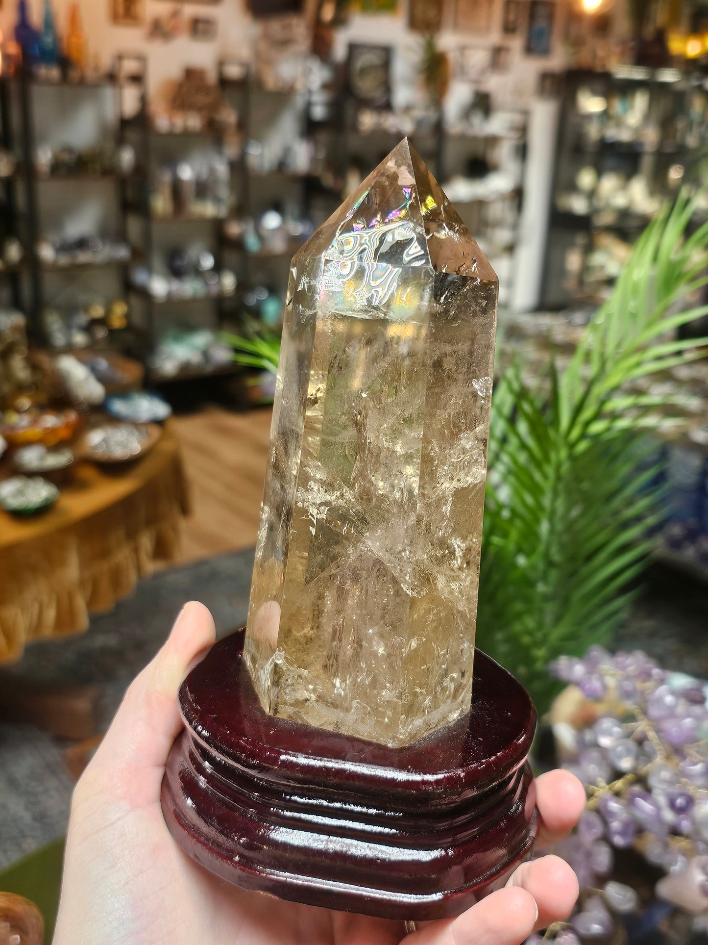 Smoky Quartz Tower w/ stand