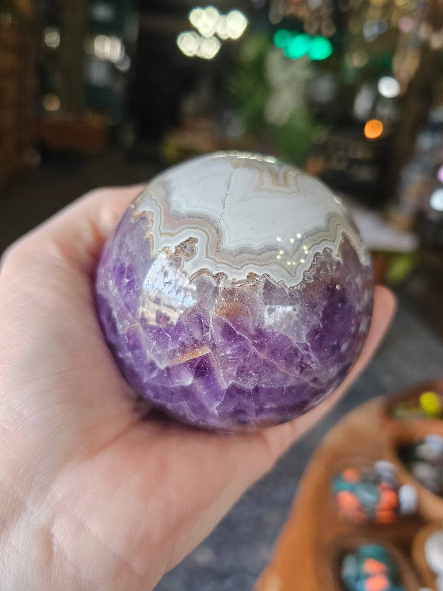 Amethyst Agate Sphere