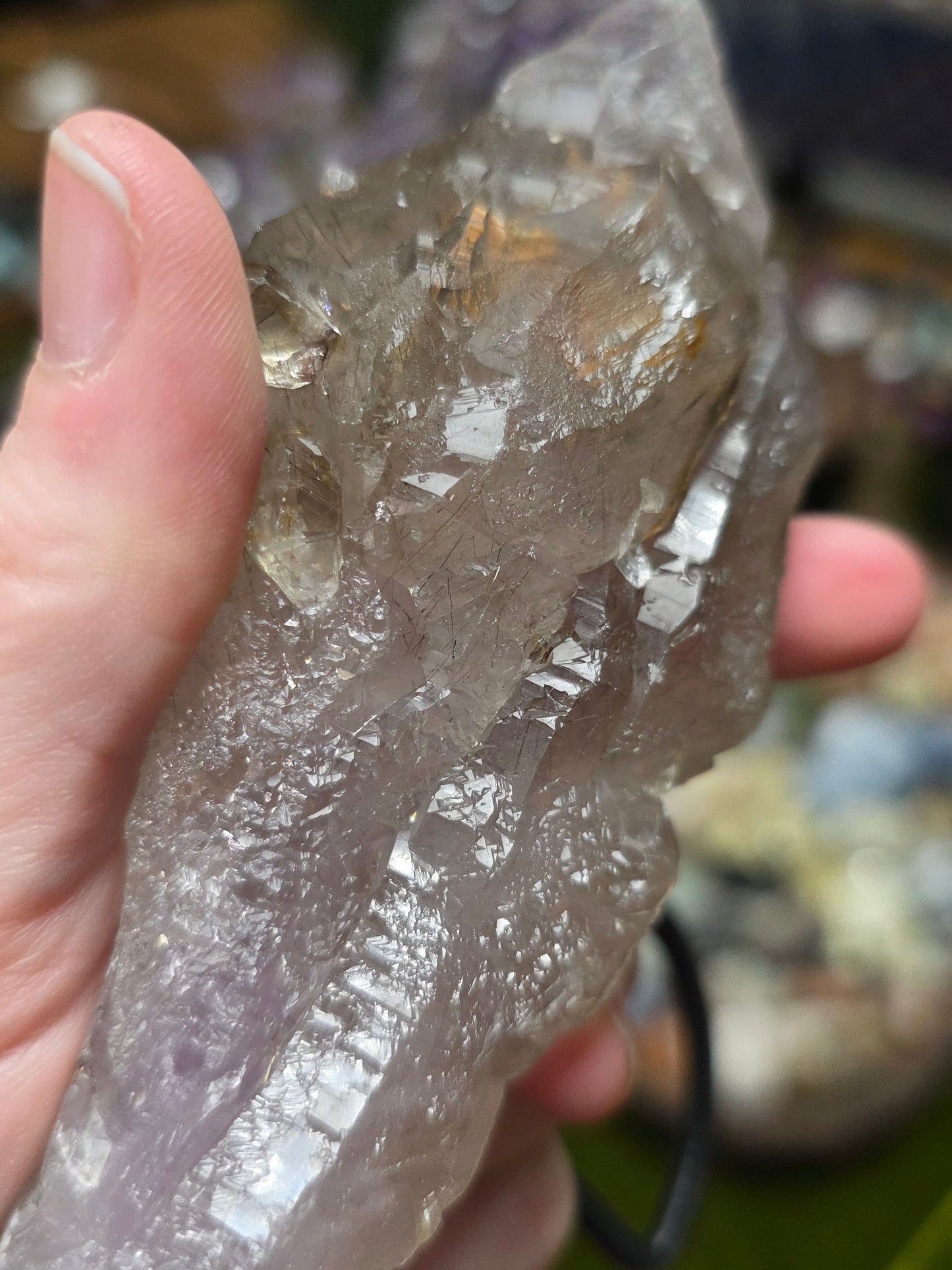 Included Amethyst Root with Metal Stand