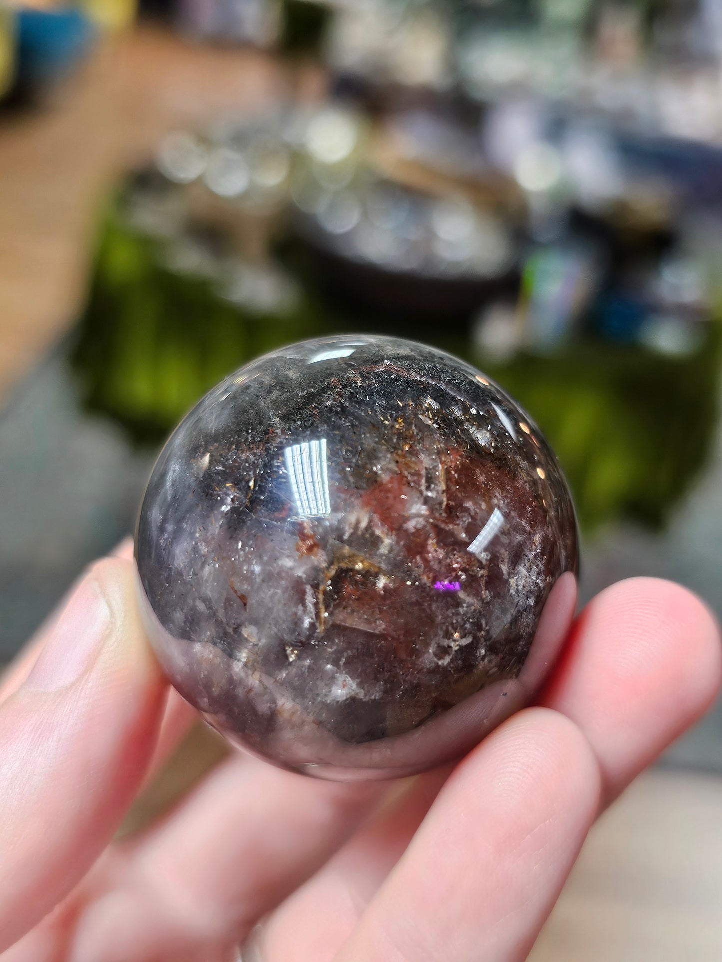 Included Amethyst Sphere