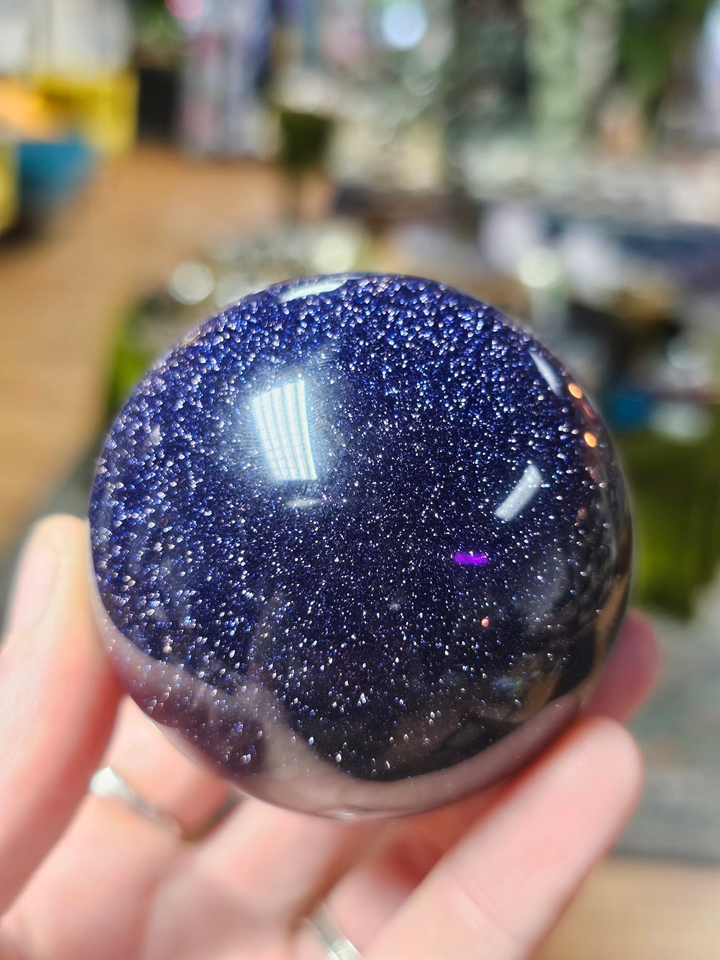 Blue Goldstone Sphere